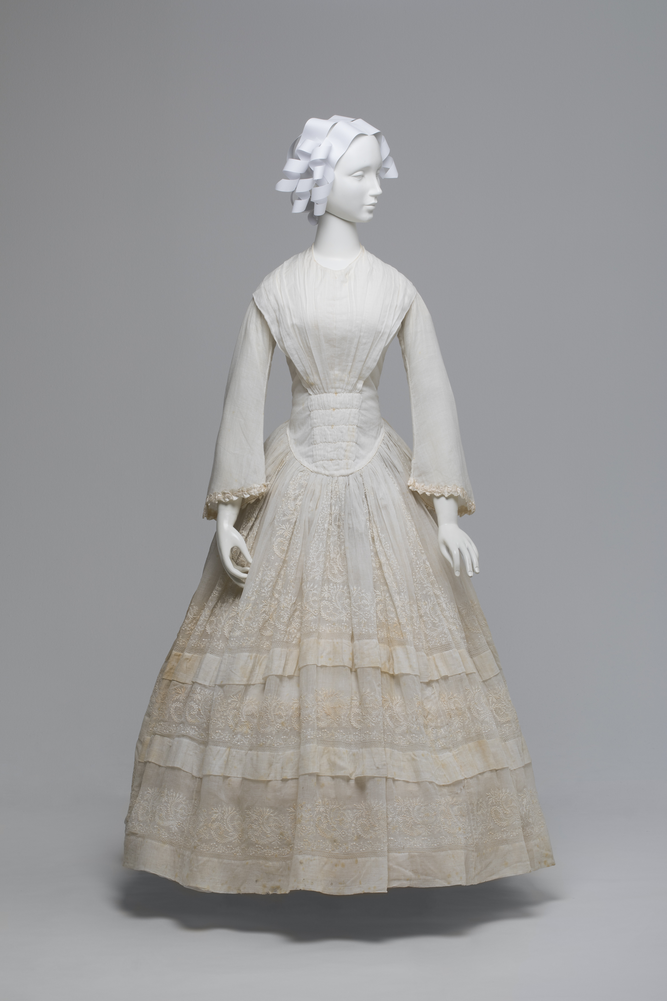 Wedding dress possibly worn by the mother or mother-in-law of Margaret White (nee Fletcher)
