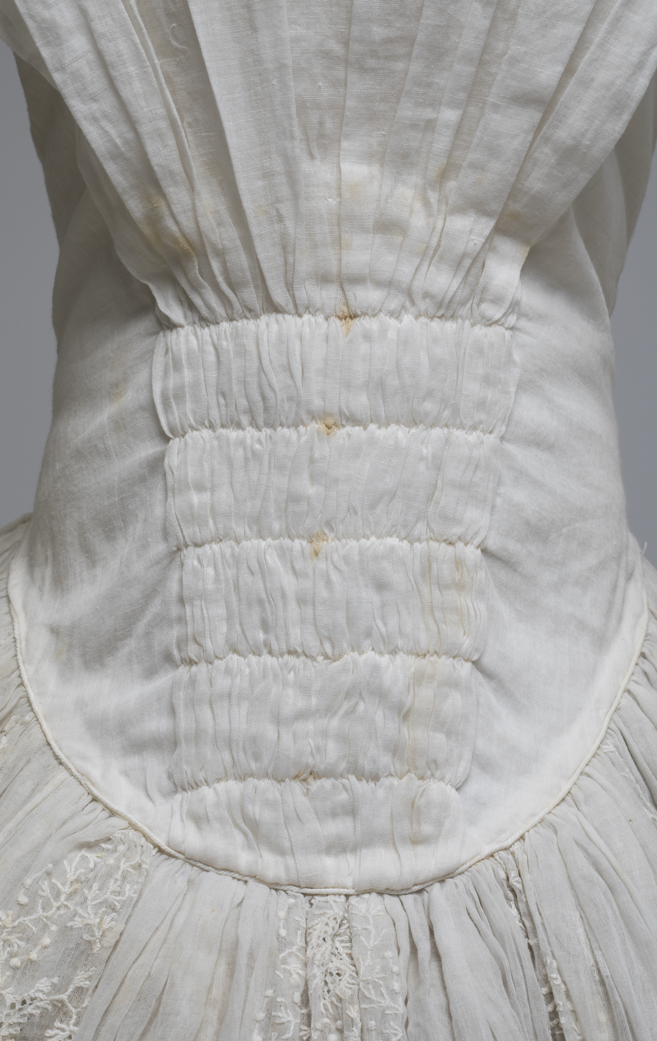 Wedding dress possibly worn by the mother or mother-in-law of Margaret White (nee Fletcher)