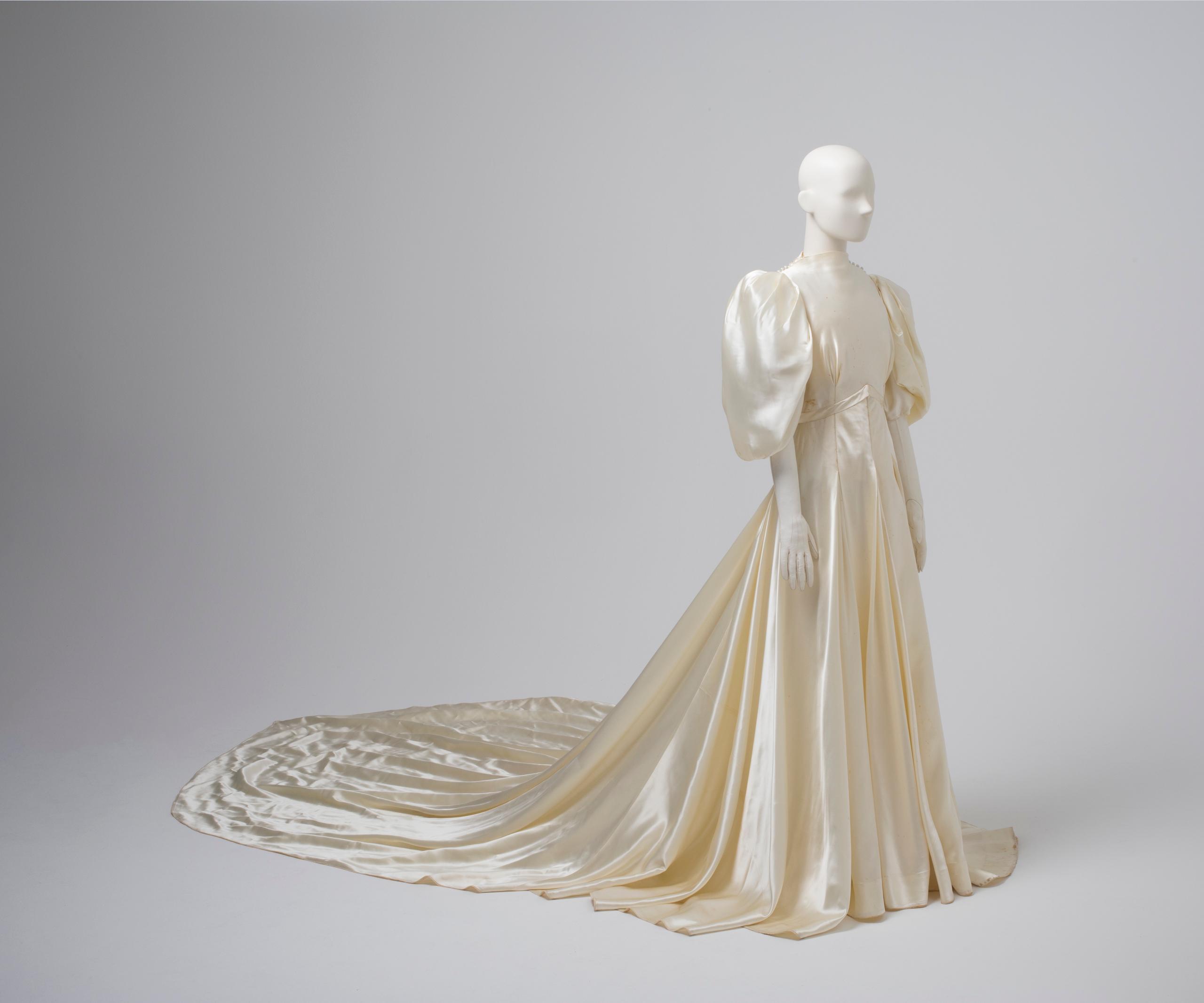 Powerhouse Collection Wedding dress and accessories by David Jones worn by Joan Stapley Eilbeck nee Edwards