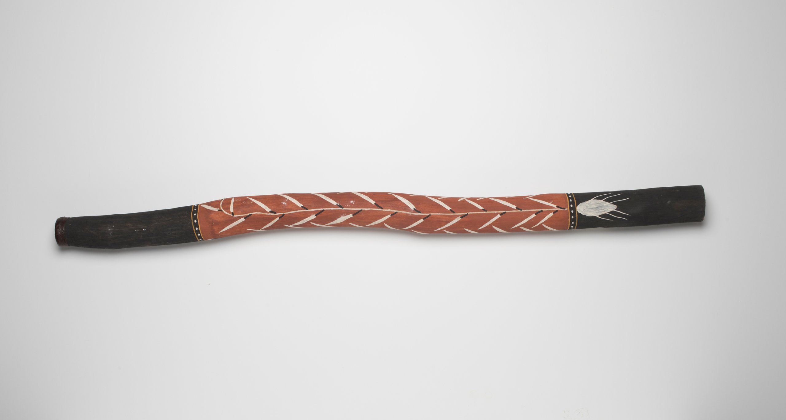 Didgeridoo (didjeridu), made and decorated by Gerard Yirawala