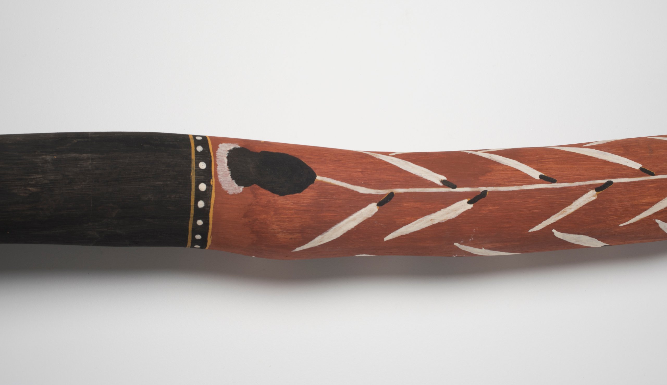 Didgeridoo (didjeridu), made and decorated by Gerard Yirawala