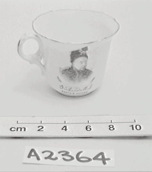 Cup and saucer commemorating the Jubilee of Queen Victoria