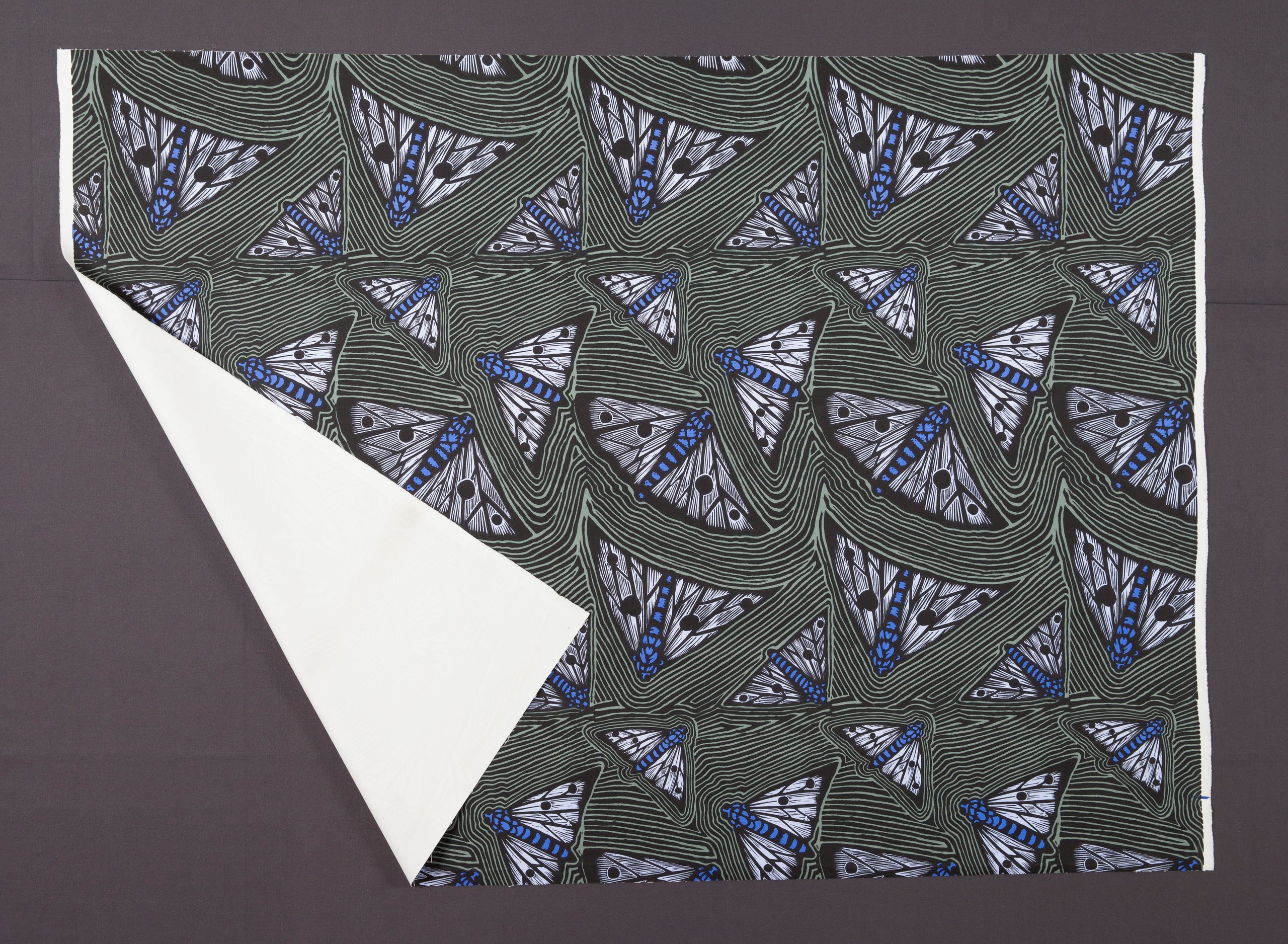 'Bogong Moth' textile designed by Bruce Goold for Mambo