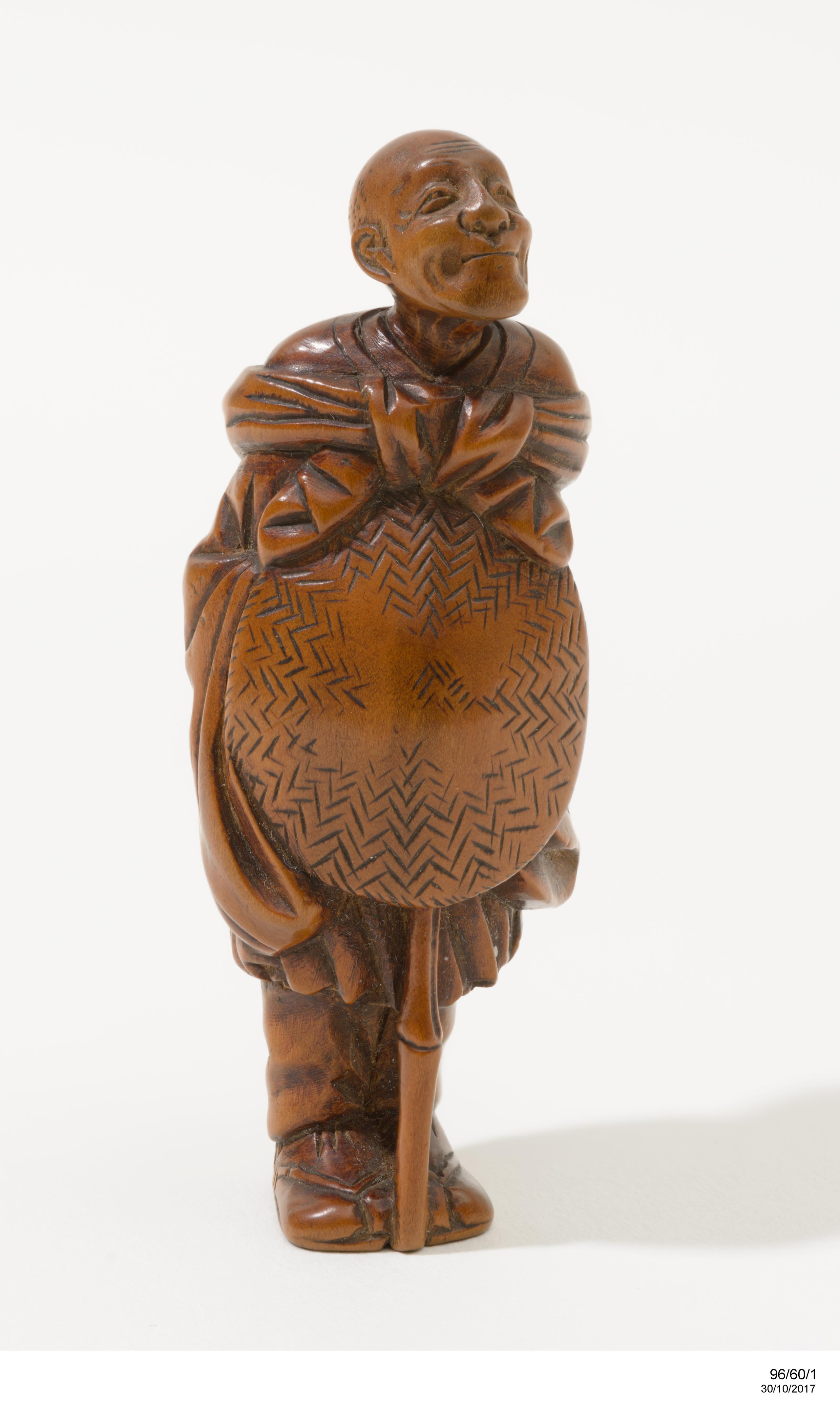 Powerhouse Collection - 'Pilgrim gazing at Mount Fuji' netsuke