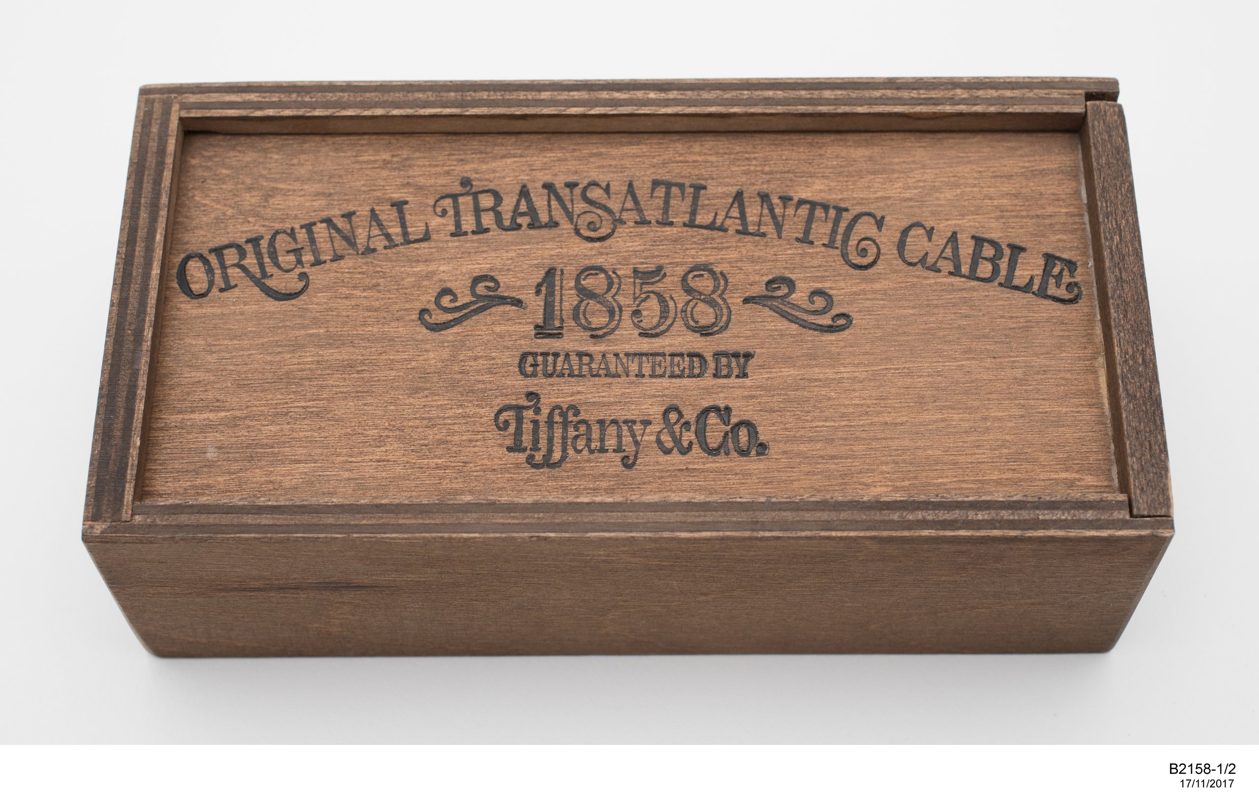 Transatlantic telegraph cable presentation box
