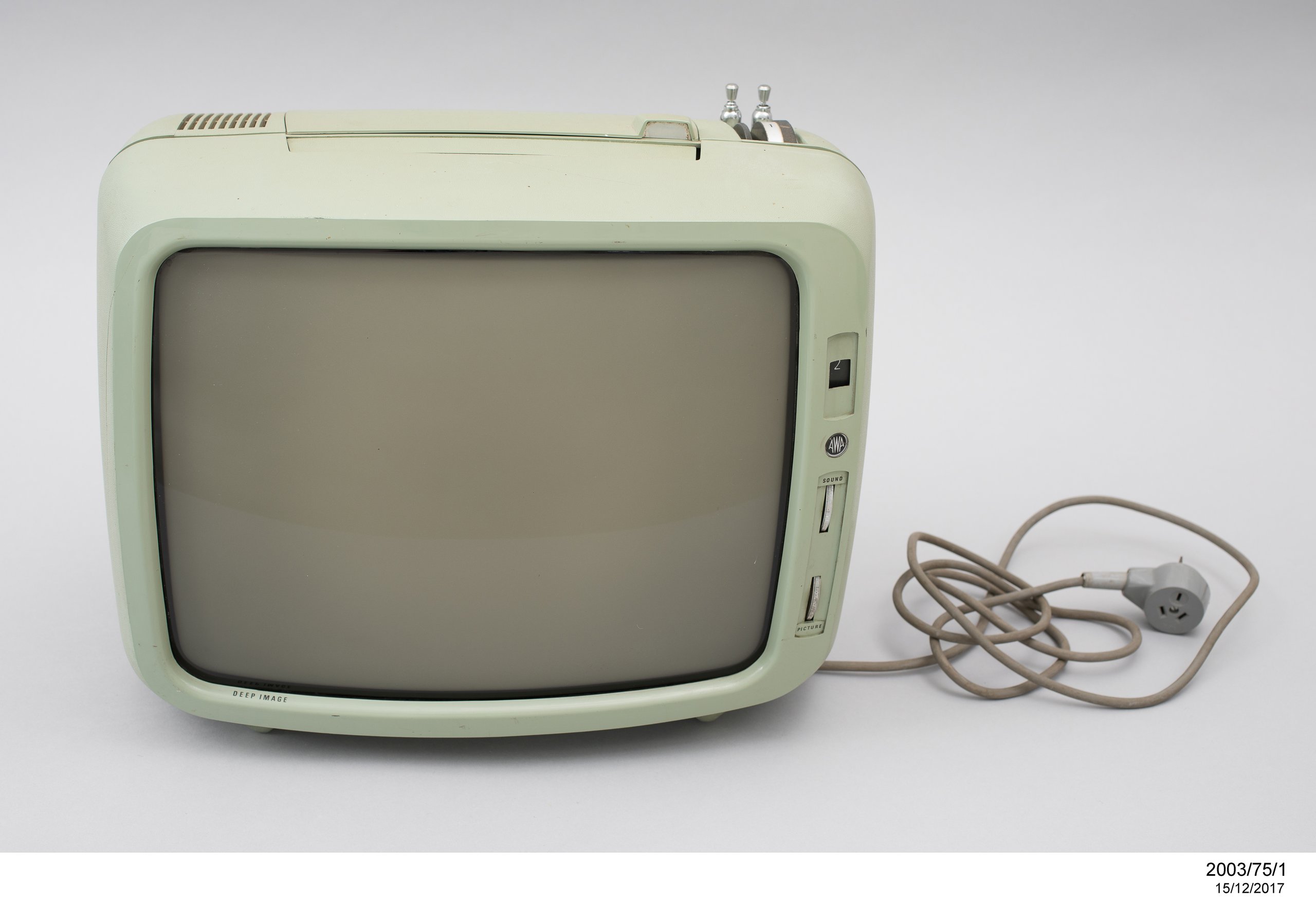Portable 'model P4Z' black and white television by AWA