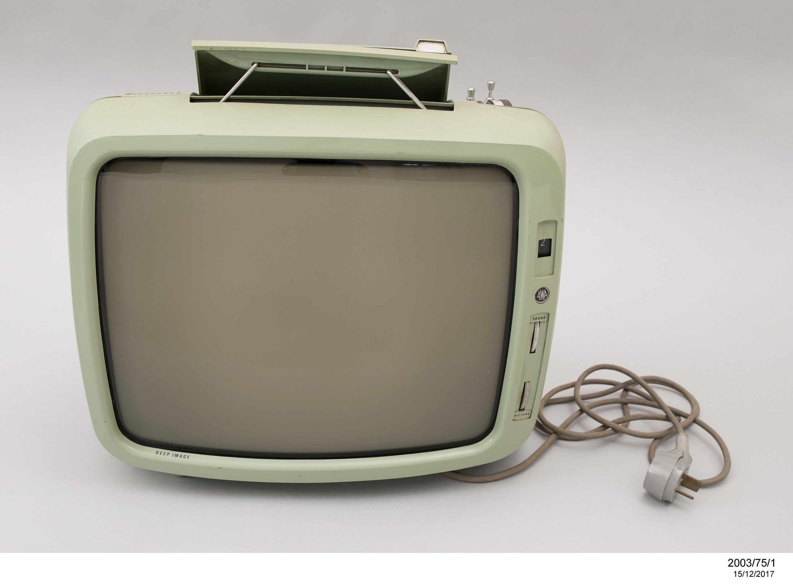 Portable 'model P4Z' black and white television by AWA