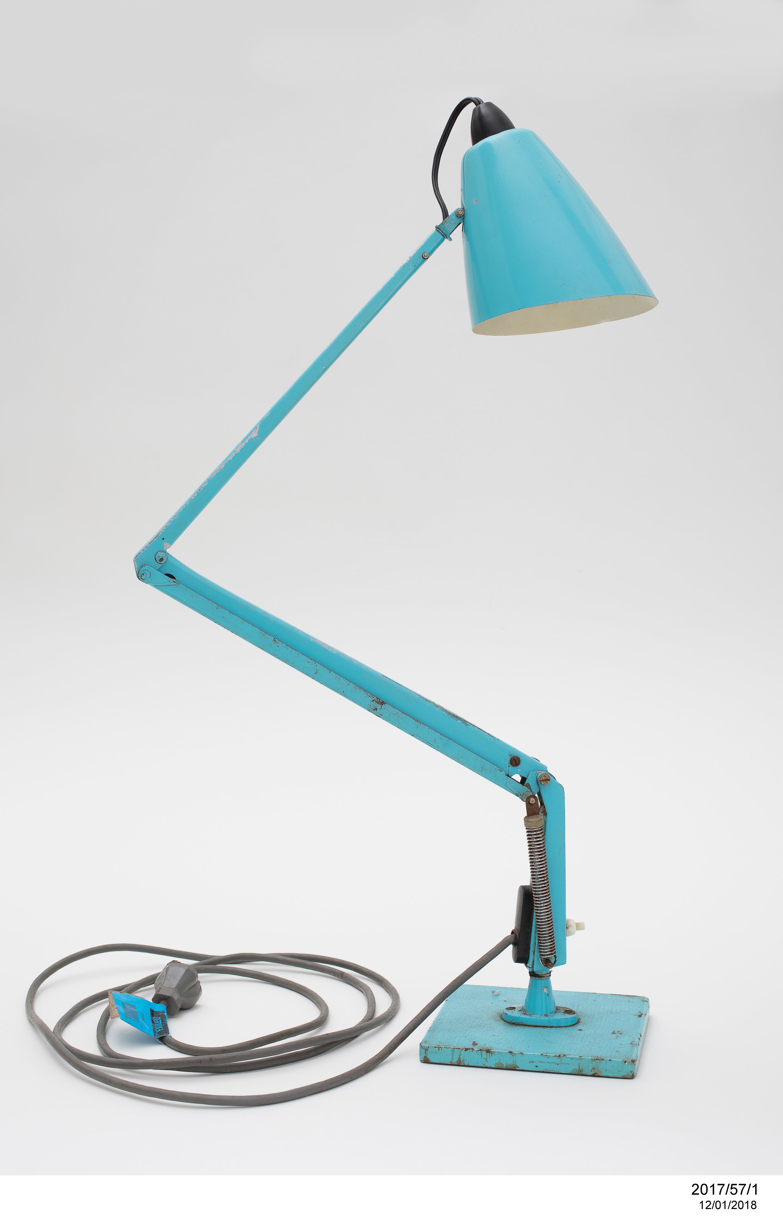 Series K desk lamp and electric light globe