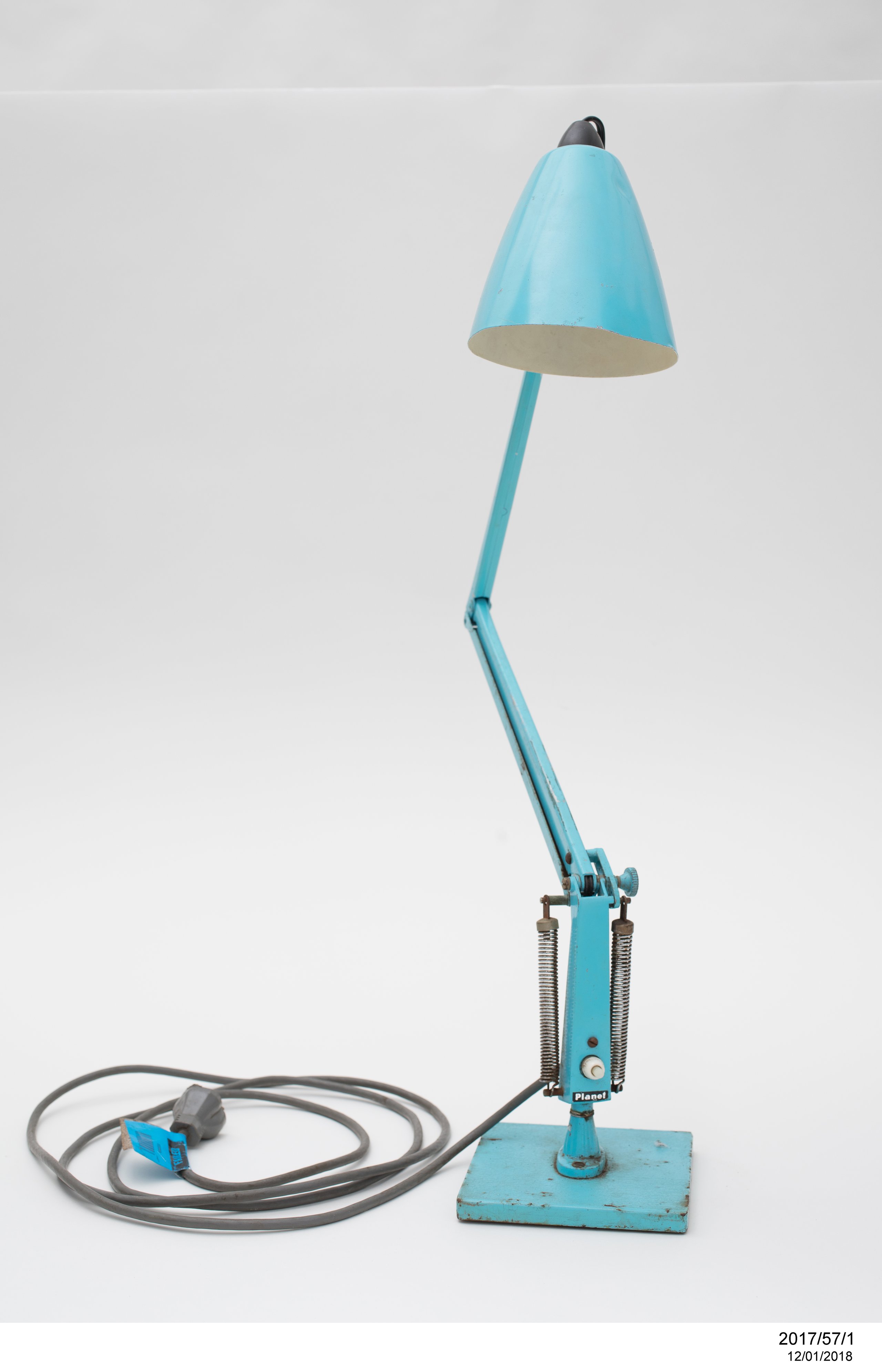 Series K desk lamp and electric light globe