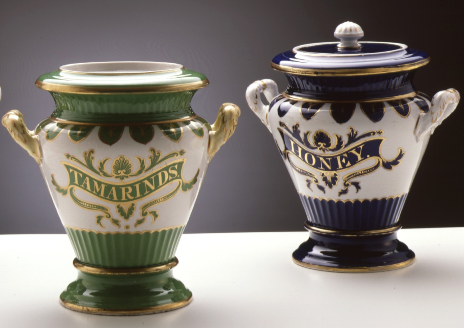 Late 19th century jars for 'Tamarinds' and 'Honey'