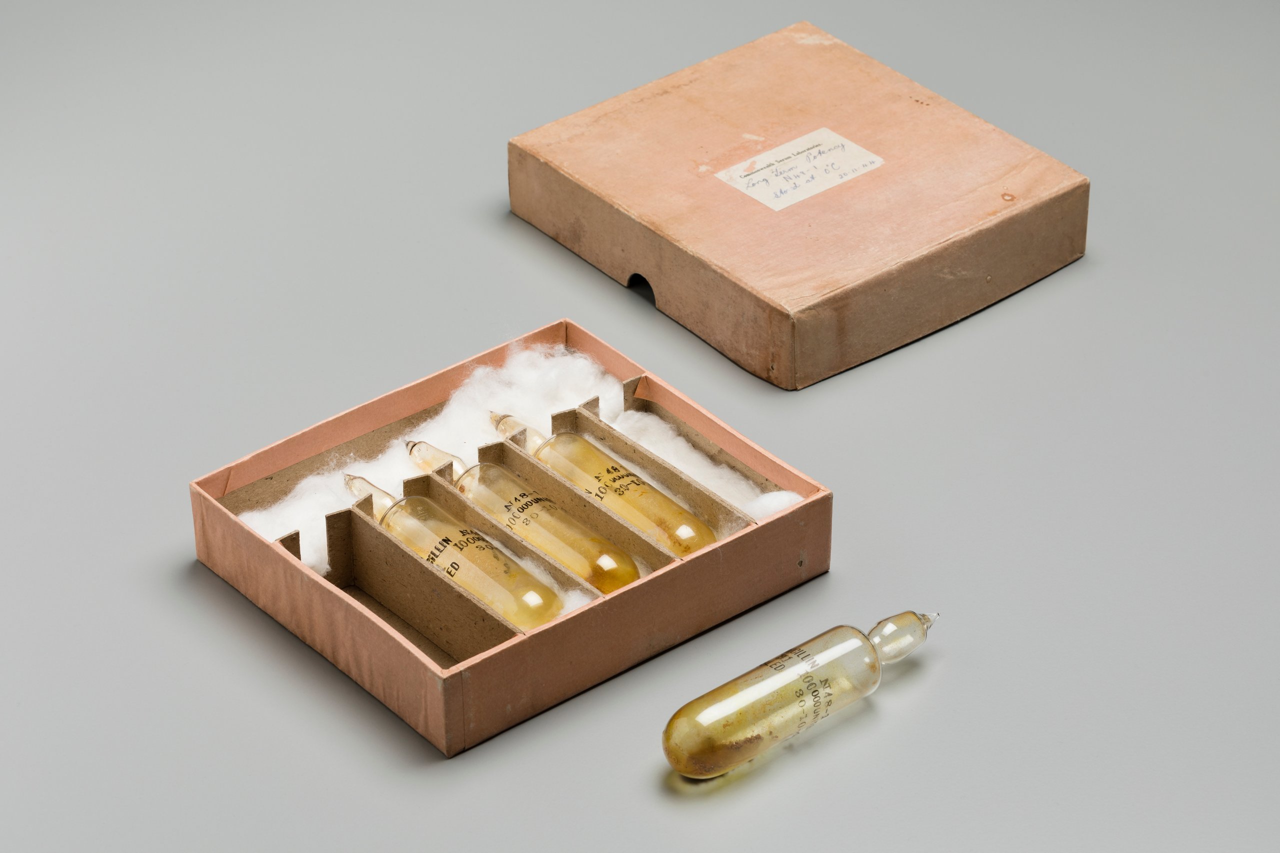 Ampoules and packaging by Commonwealth Serum Laboratories