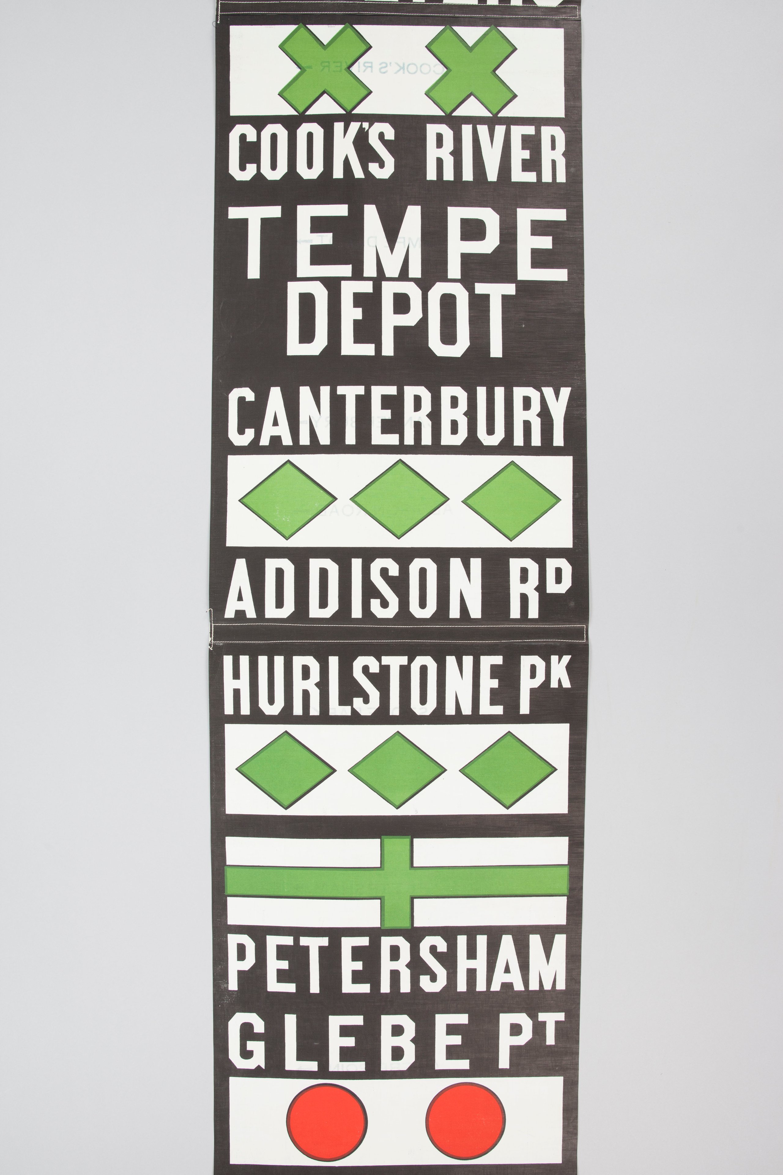 Destination rolls used on Sydney and Newcastle electric trams