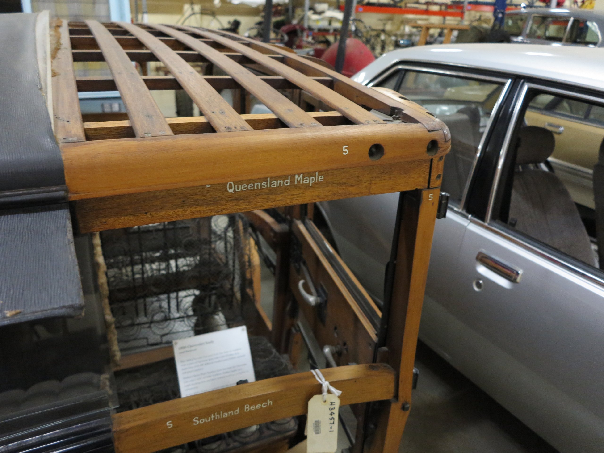 Full size sectioned Chrysler automobile body