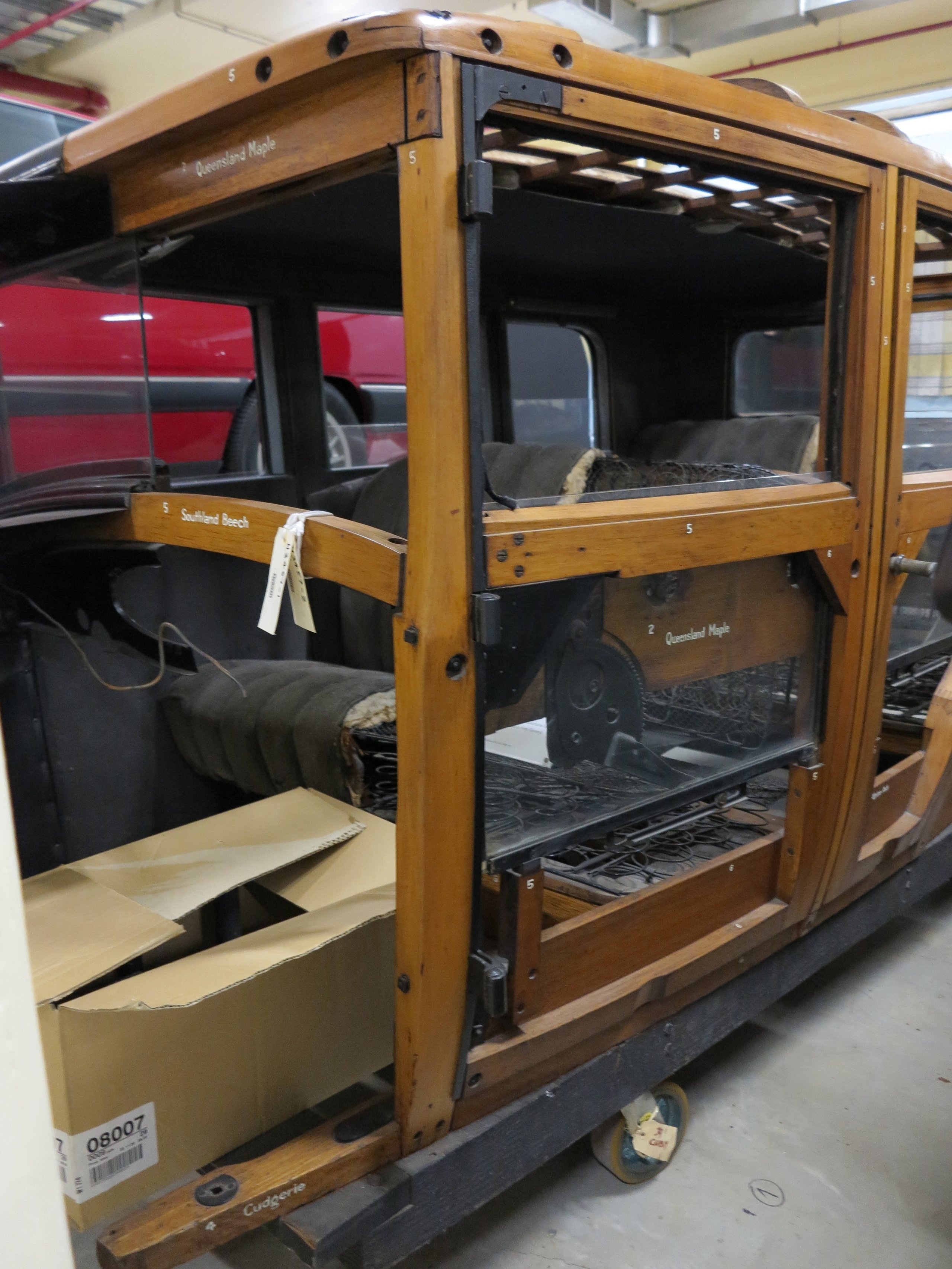 Full size sectioned Chrysler automobile body