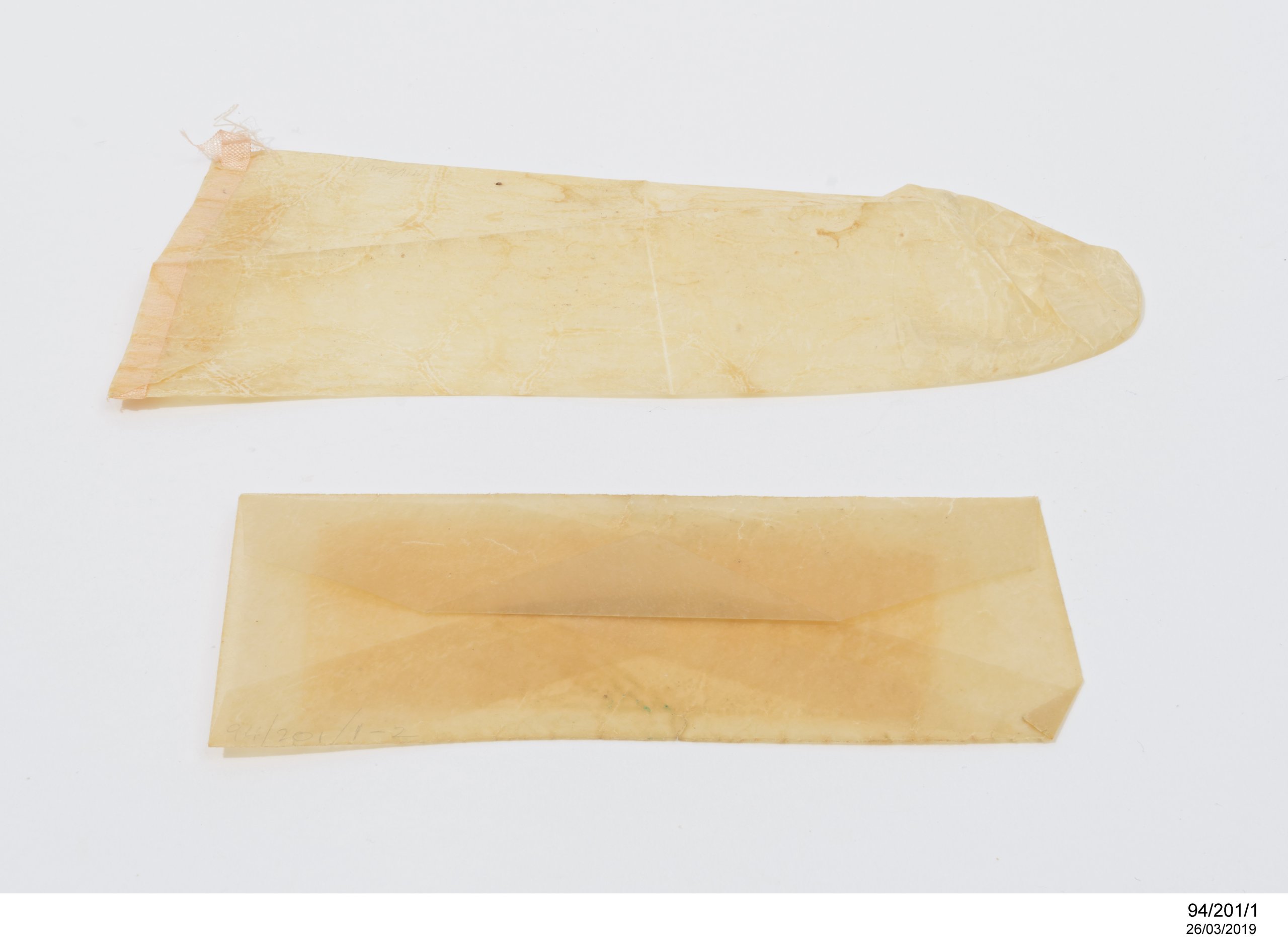 Sheep gut condom and envelope
