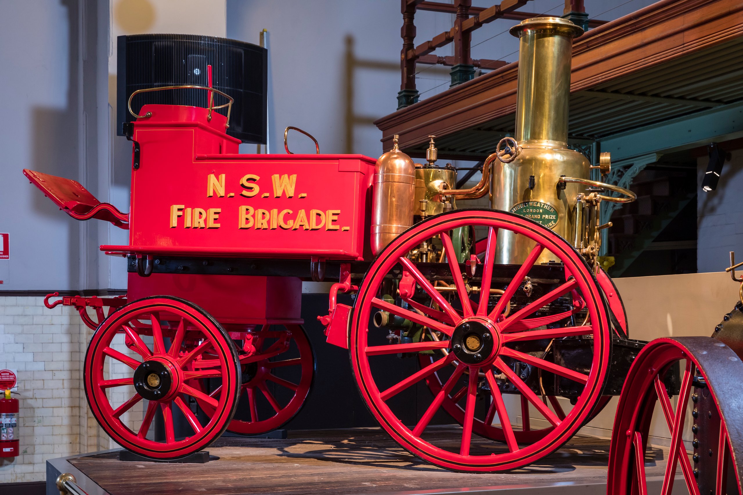 Merryweather horse-drawn steam fire engine from Broken Hill