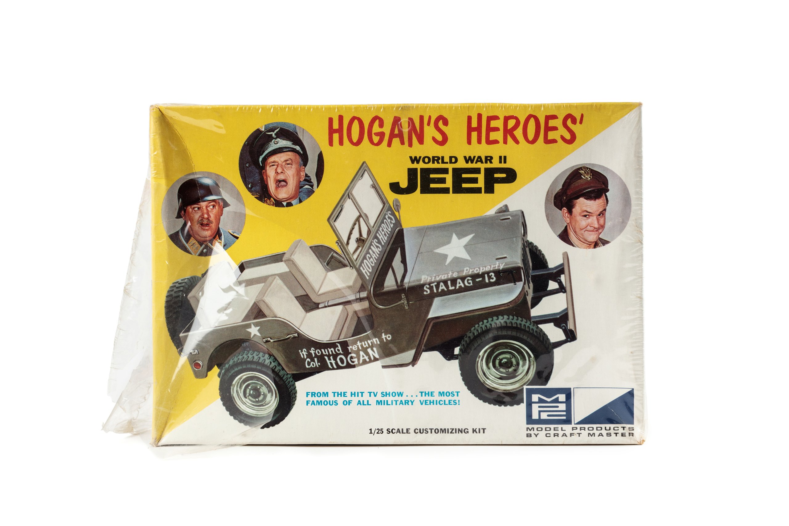 World War II Jeep toy model kit from the TV show 'Hogan's Heroes'