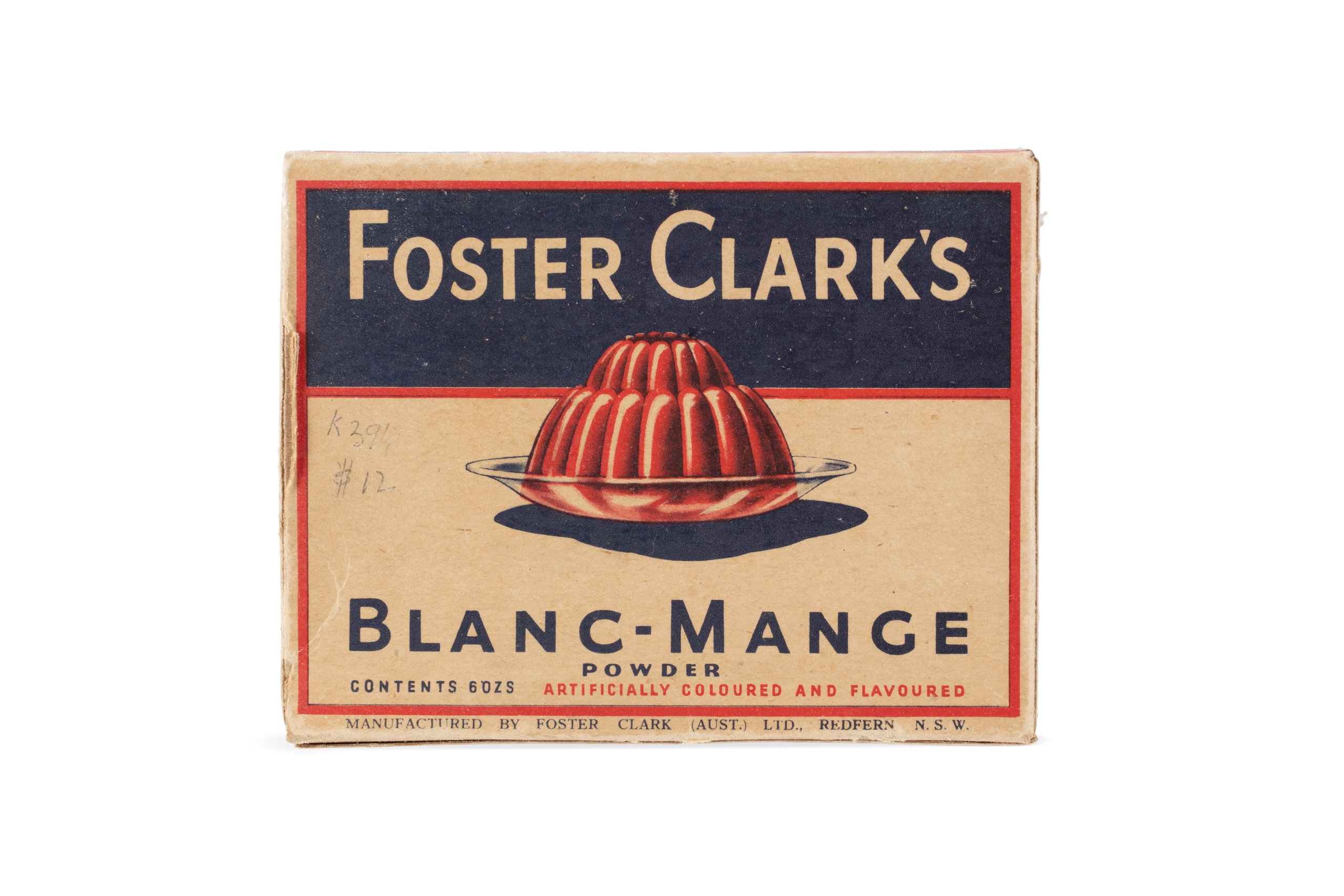 Pudding mix 'Blanc-Mange' packet by Foster Clark Ltd