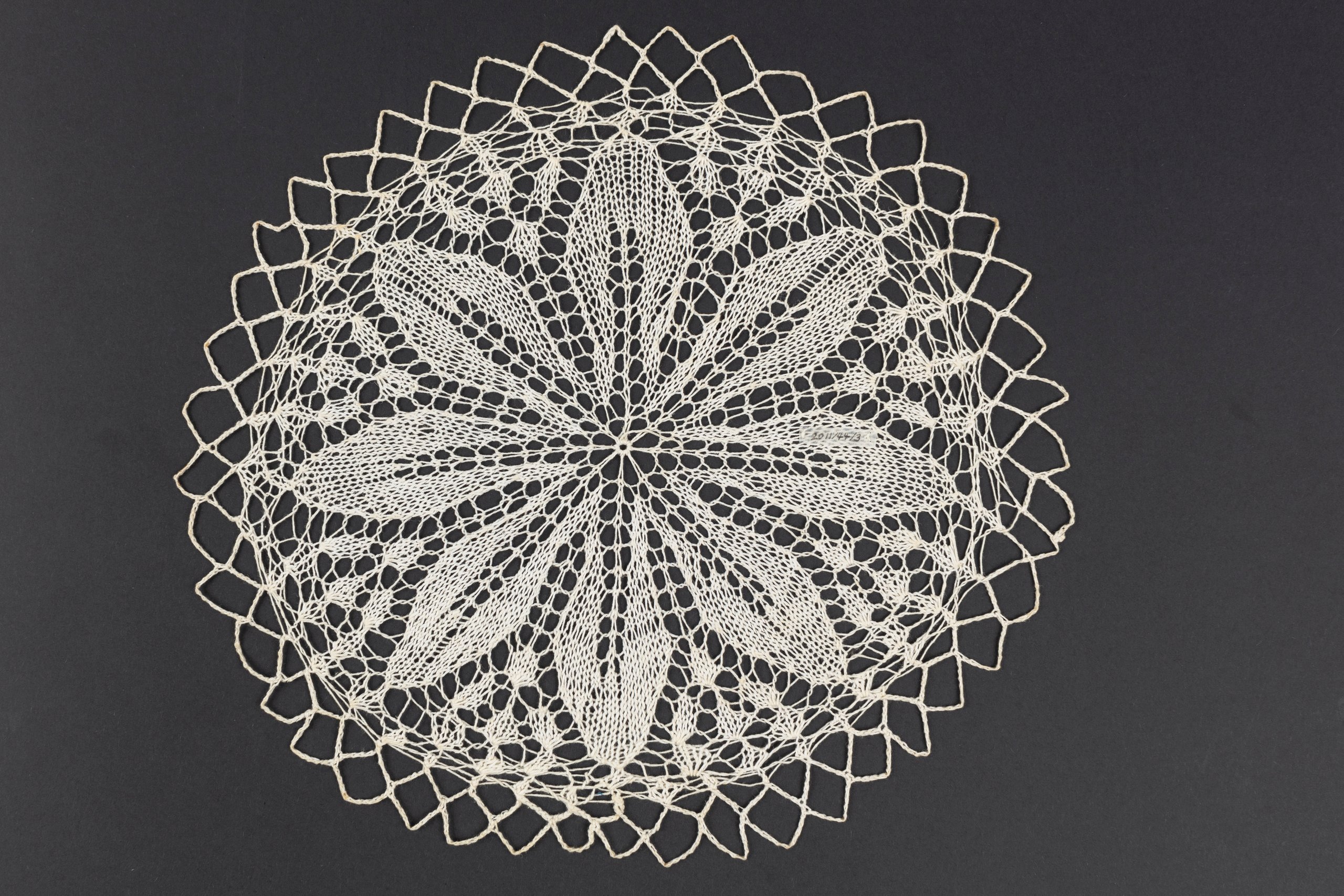 Knitted lace doily