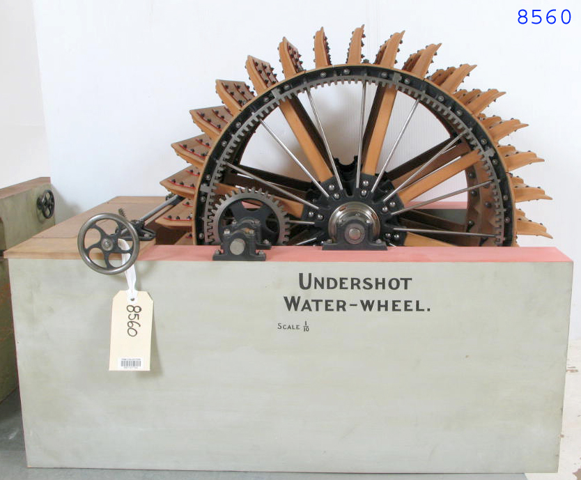 Model of undershot water-wheel