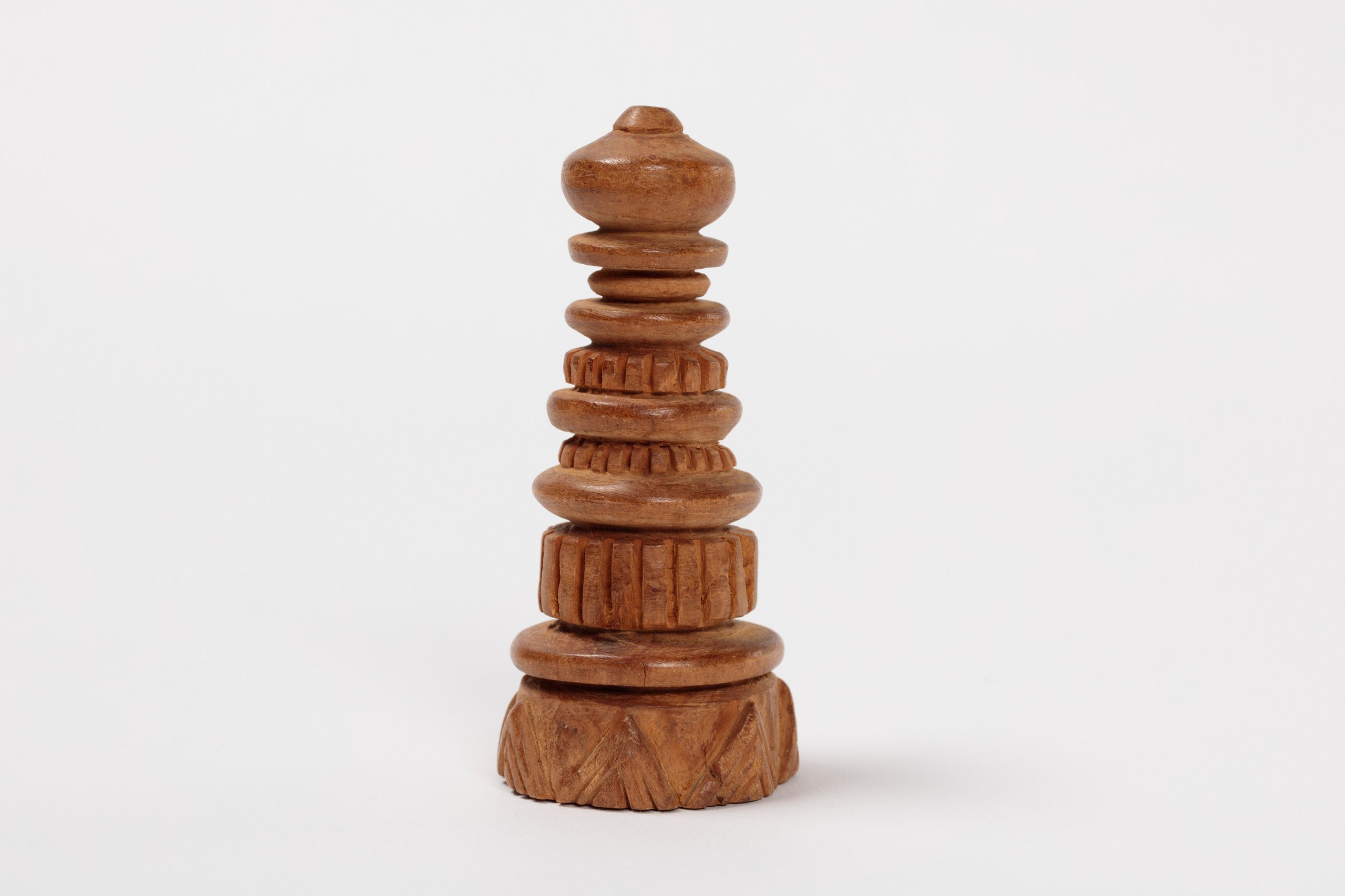 Chess piece from sandalwood chess set