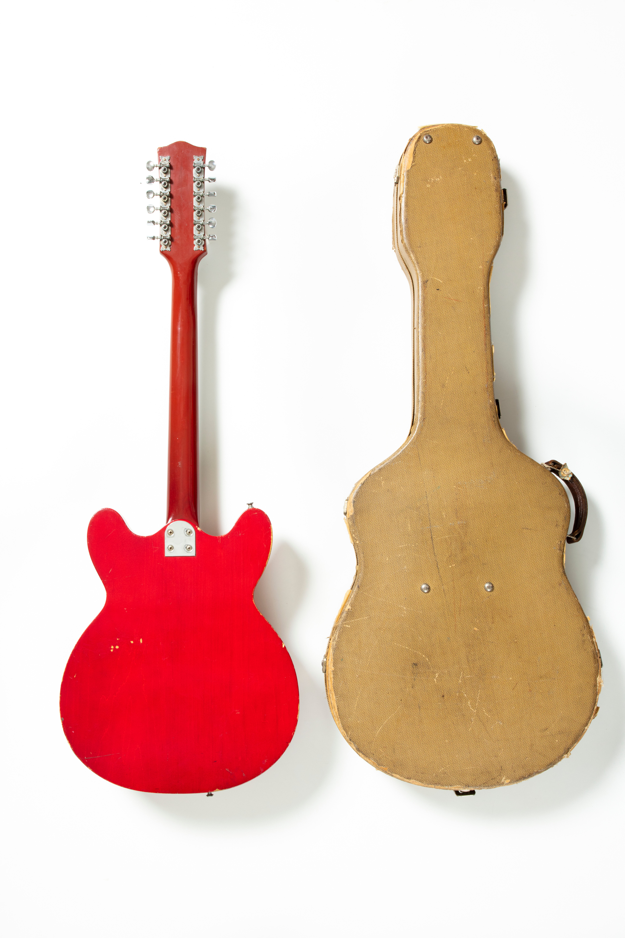 Semi-acoustic guitar and case used by Harry Vanda of the 'Easybeats'