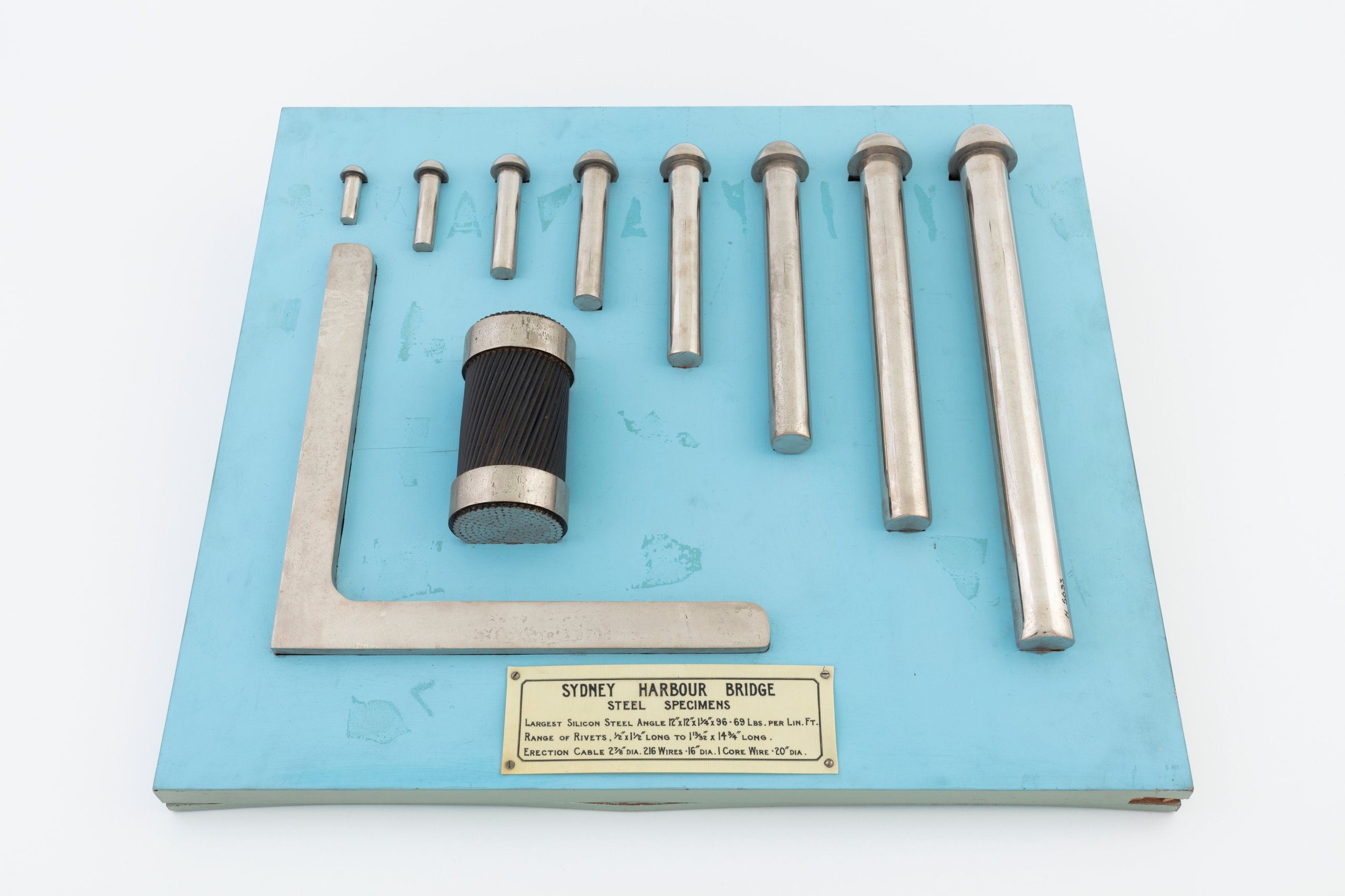 Powerhouse Collection - Cable, angle and rivet samples from the Sydney  Harbour Bridge