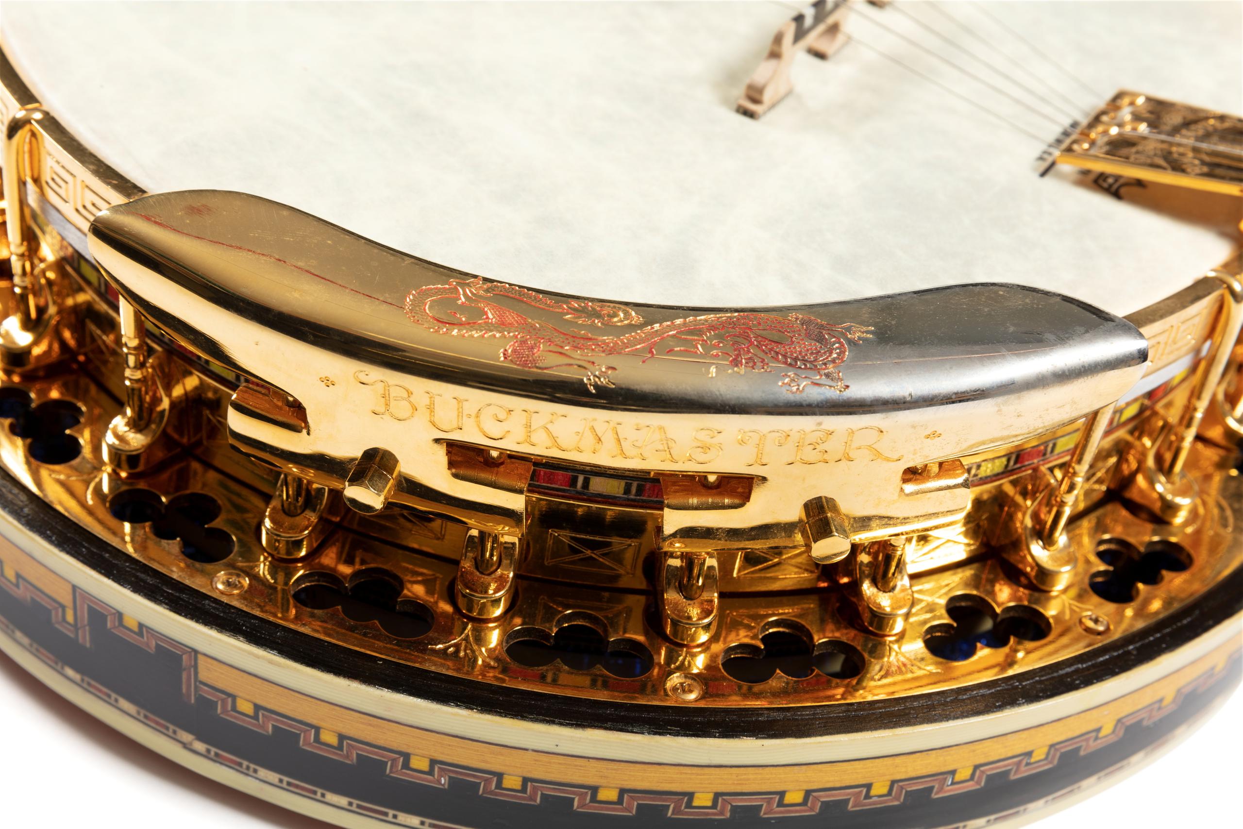 'Emperor Deluxe' five string banjo made by Roger Buckmaster