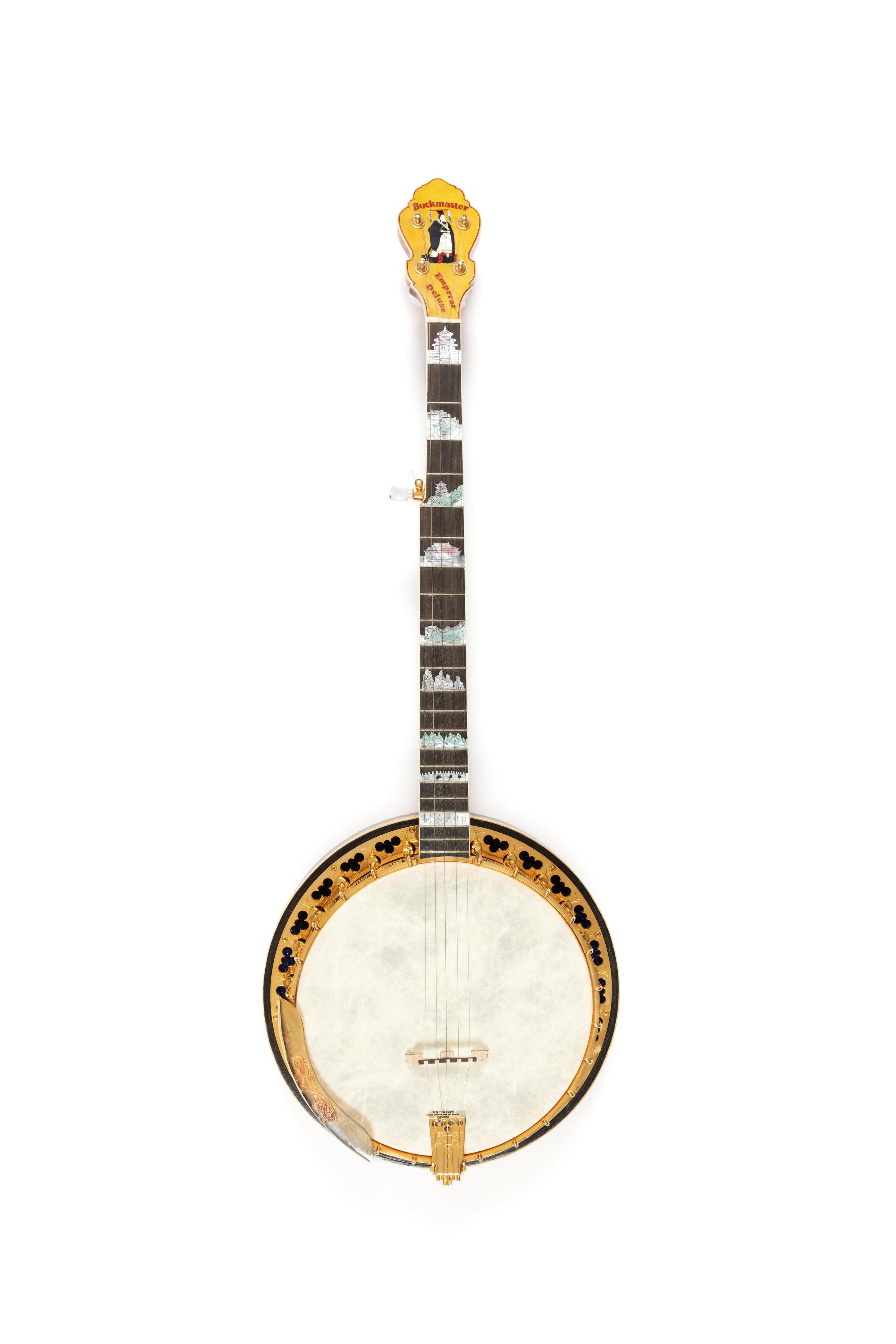 'Emperor Deluxe' five string banjo made by Roger Buckmaster