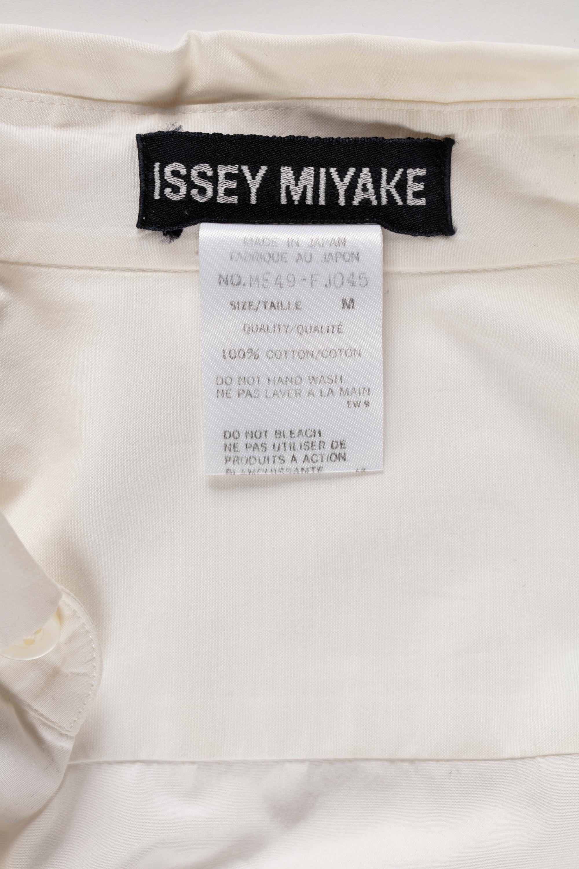 90s ISSEY MIYAKE MEN 銀タグ L/Sシャツ 白 日本製 M 90s ISSEY MIYAKE MEN 銀タグ L/Sシャツ 白 日本製 M