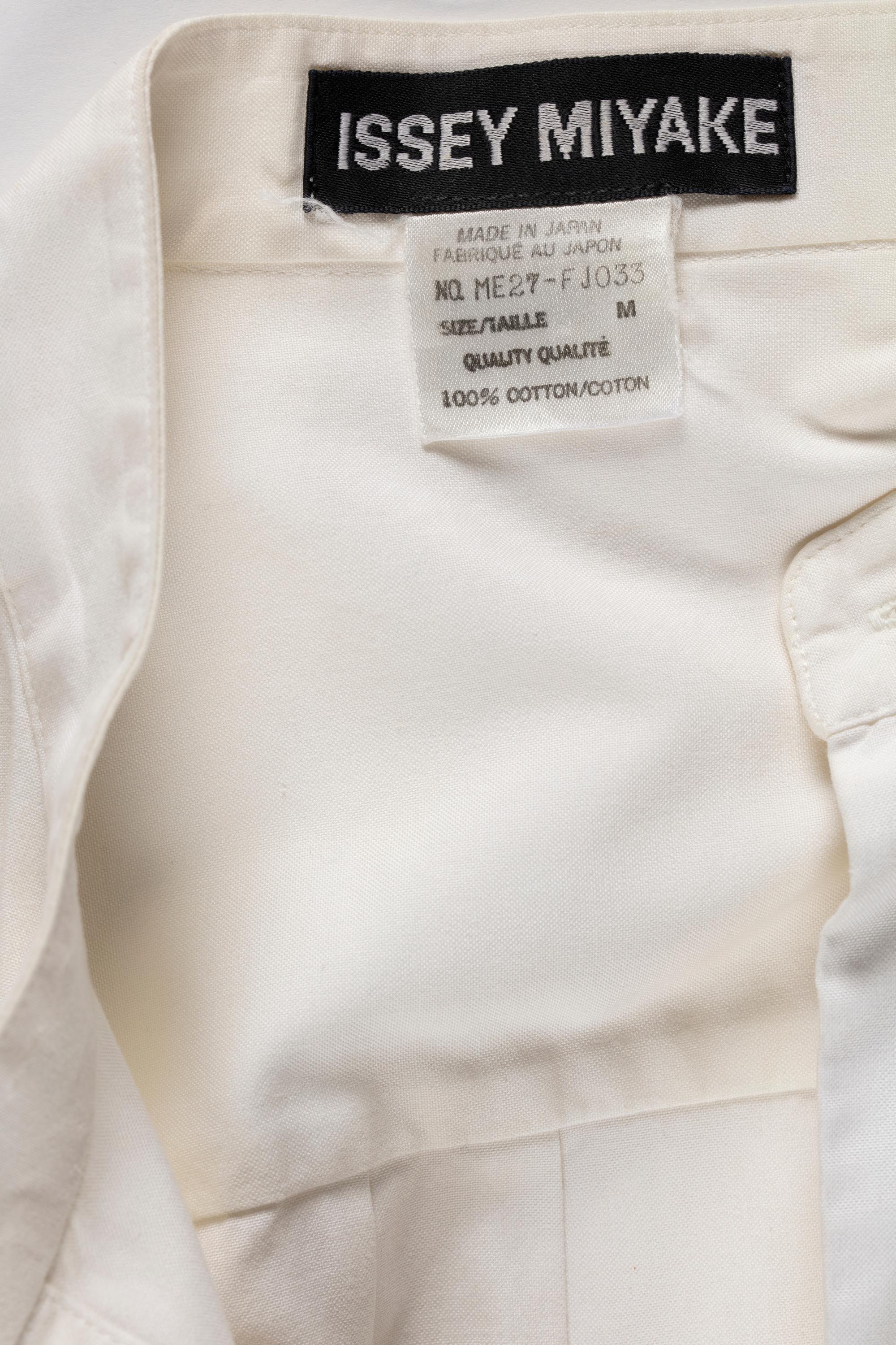 90s ISSEY MIYAKE MEN 銀タグ L/Sシャツ 白 日本製 M 90s ISSEY MIYAKE MEN 銀タグ L/Sシャツ 白 日本製 M
