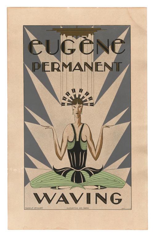 'Eugene Permanent Waving' silkscreen by C Courtois