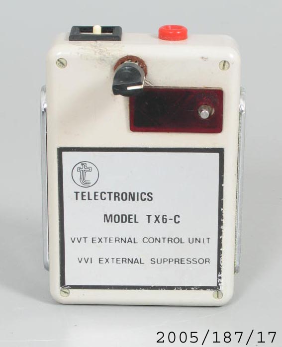 External cardiac pacemaker 'model No. TX6-C' by Telectronics
