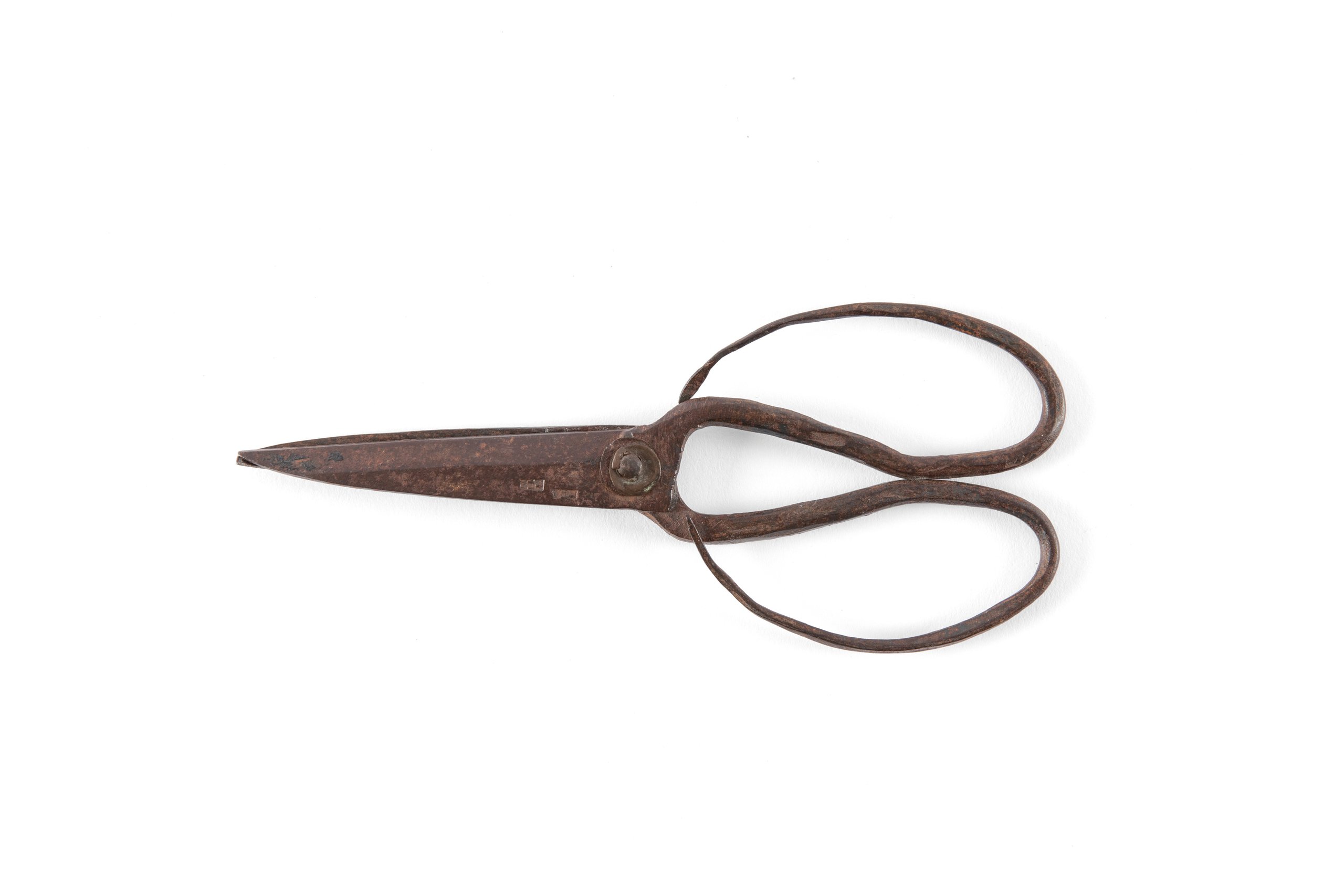 Hand-forged iron scissors