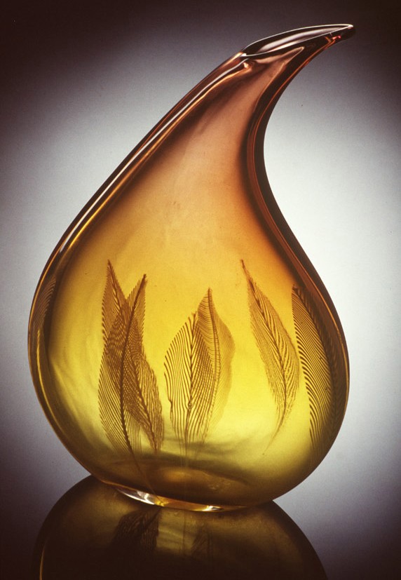 Murano glass vase designed by Archimede Seguso for Vetreria Archimede Seguso