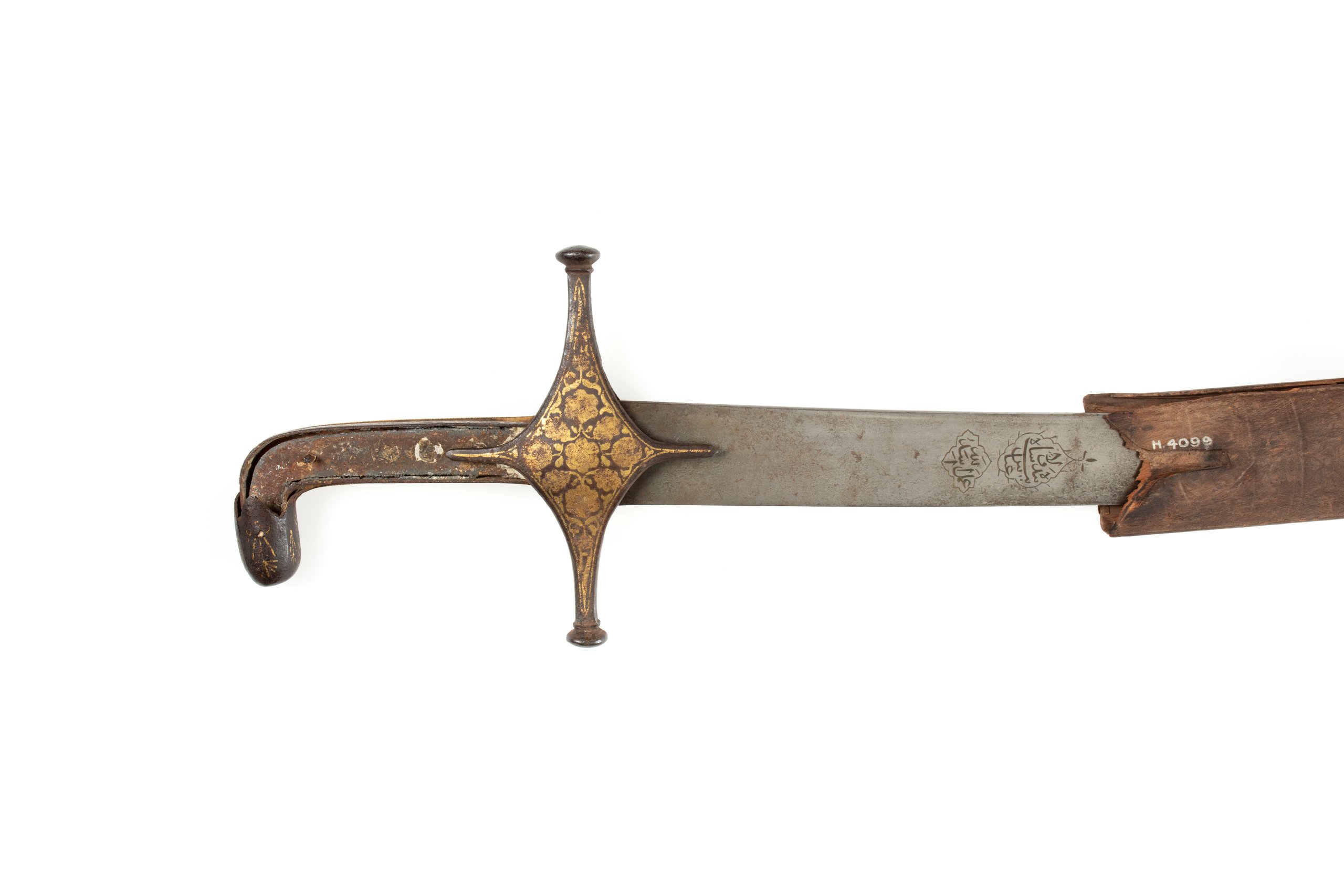 Sword (<i>shamshir</i>) and scabbard شمشیر و غلاف شمشیر