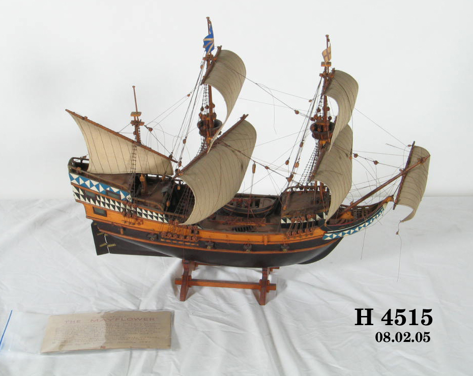 Ship model, the "Mayflower", 1620 galleon.