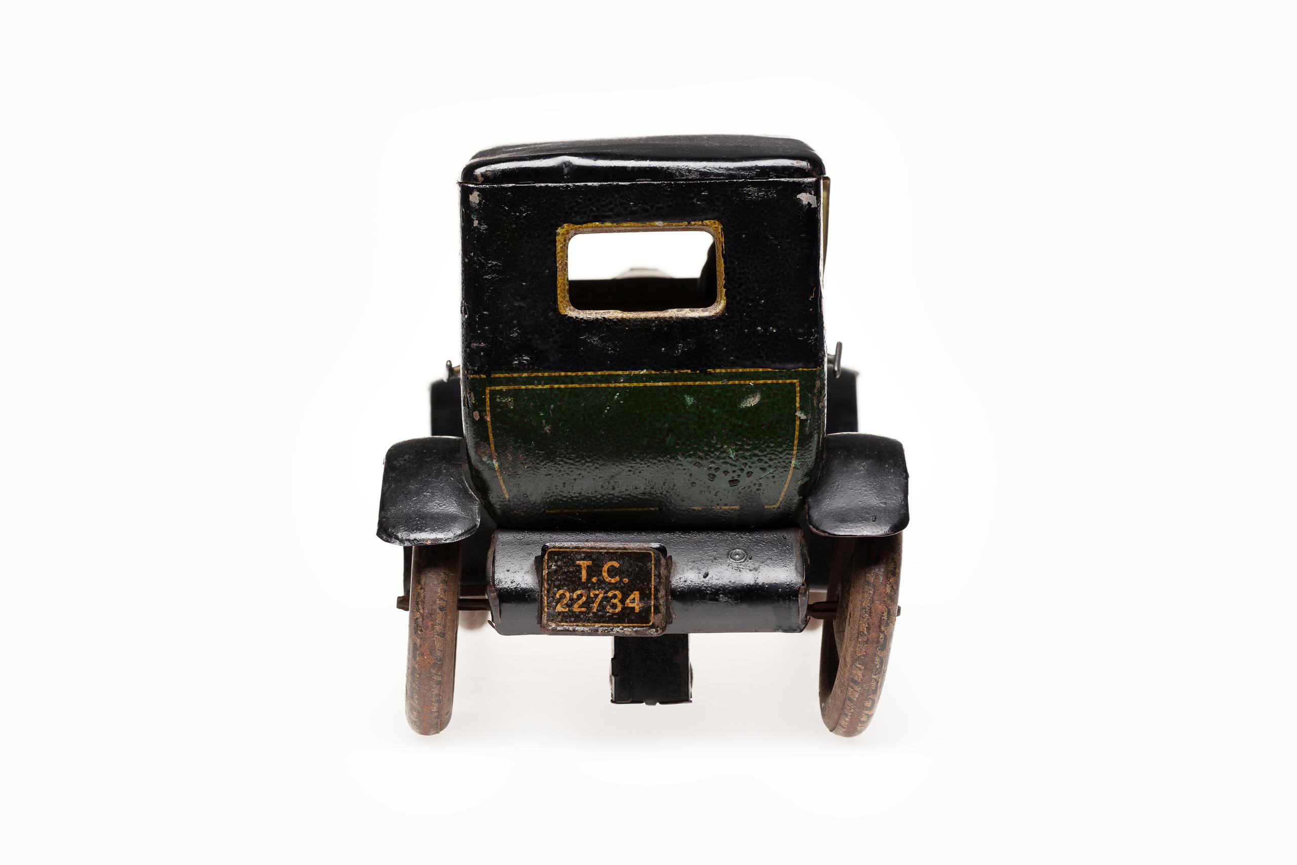 JOUET ANCIEN TOLE avion mecanique monoplan trimoteur 1424 TIPPCO
