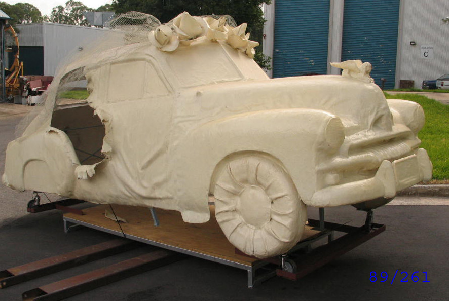 Sculpture, 'Bridal Costume for an FJ Holden, discarded' by Margaret Dodd