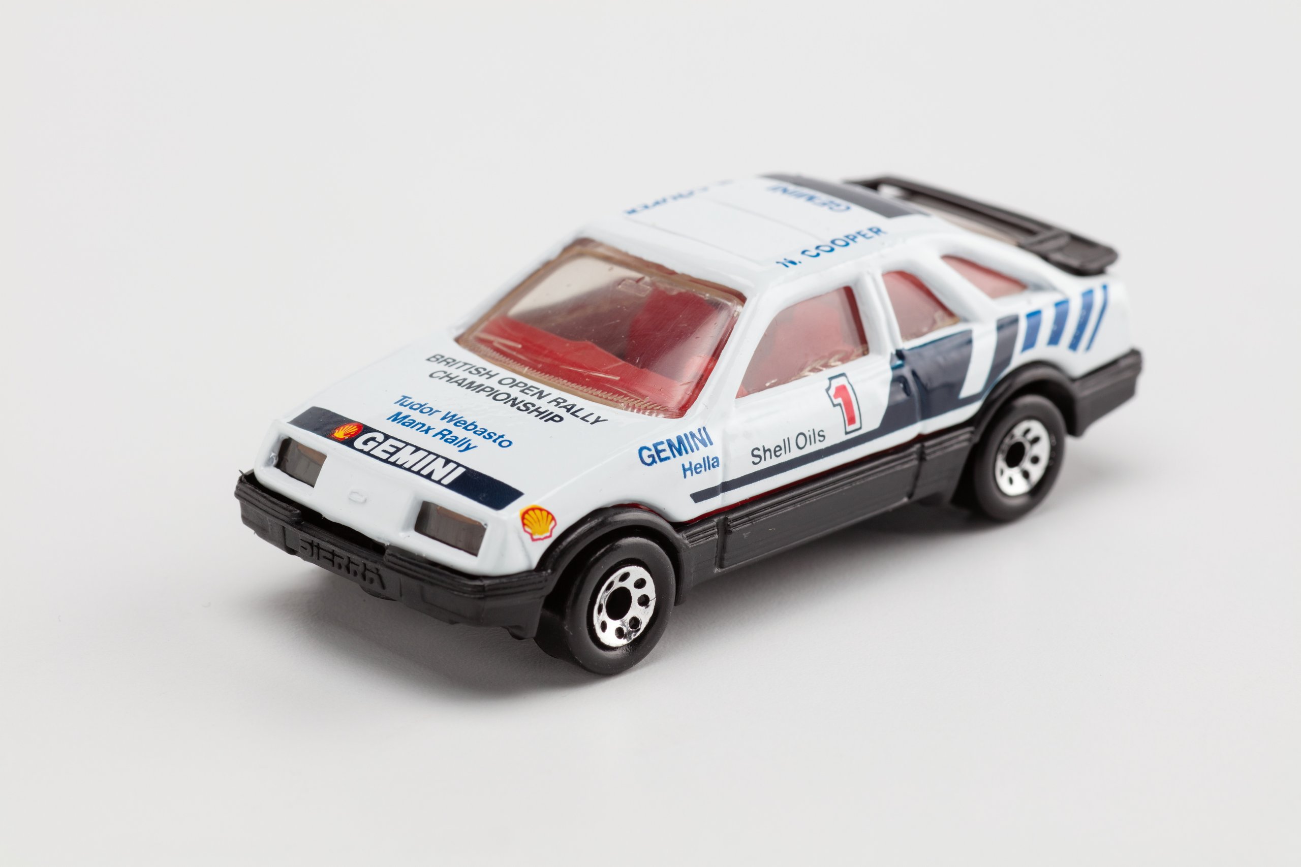 Matchbox Ford Sierra XR4i toy racing car in packaging