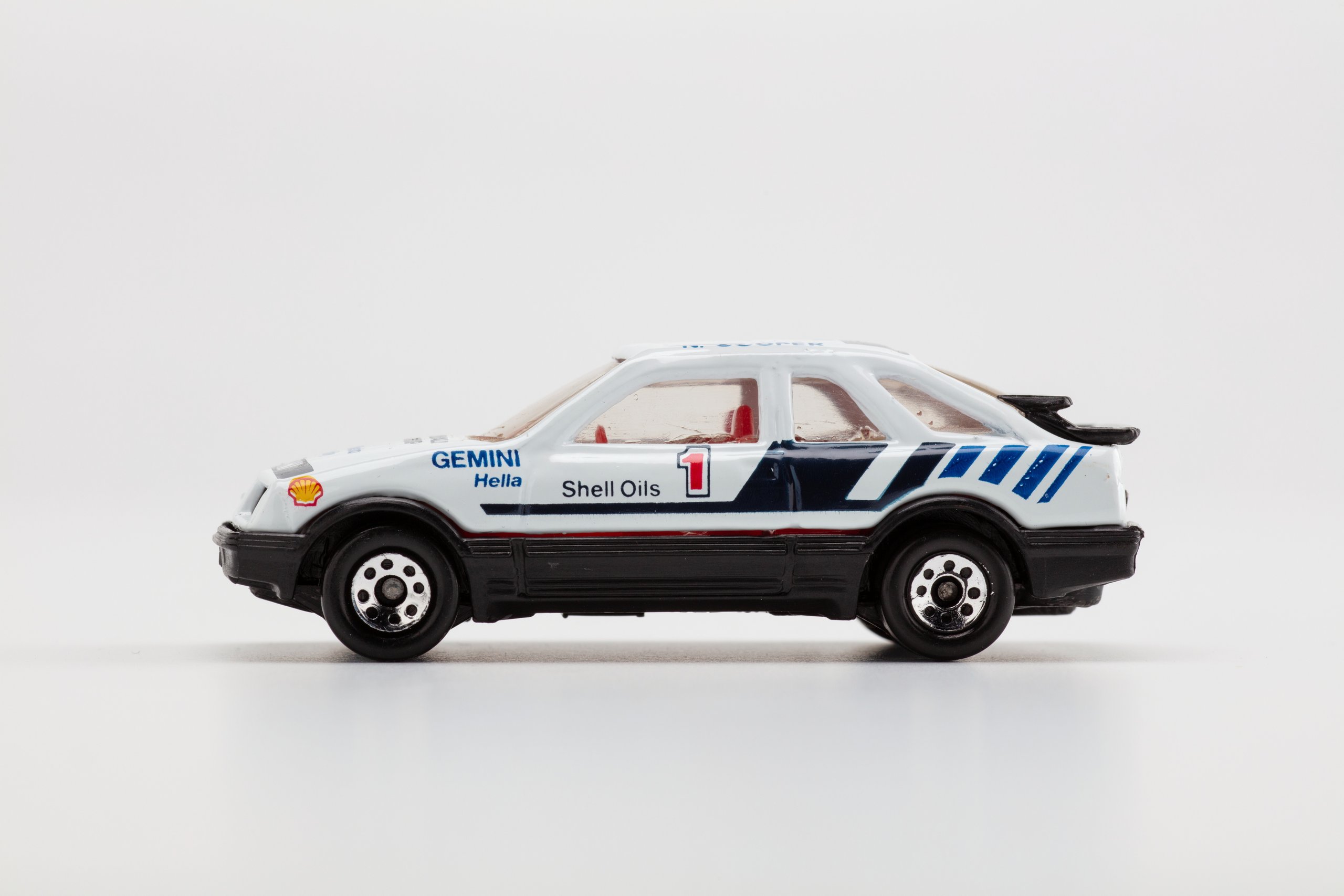 Matchbox Ford Sierra XR4i toy racing car in packaging