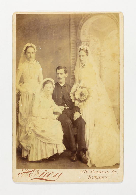 Photograph of wedding party by the Henry King Studio