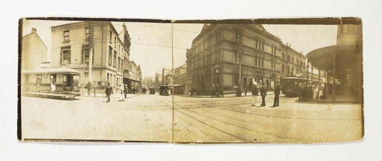 Postcard depicting Sydney trams