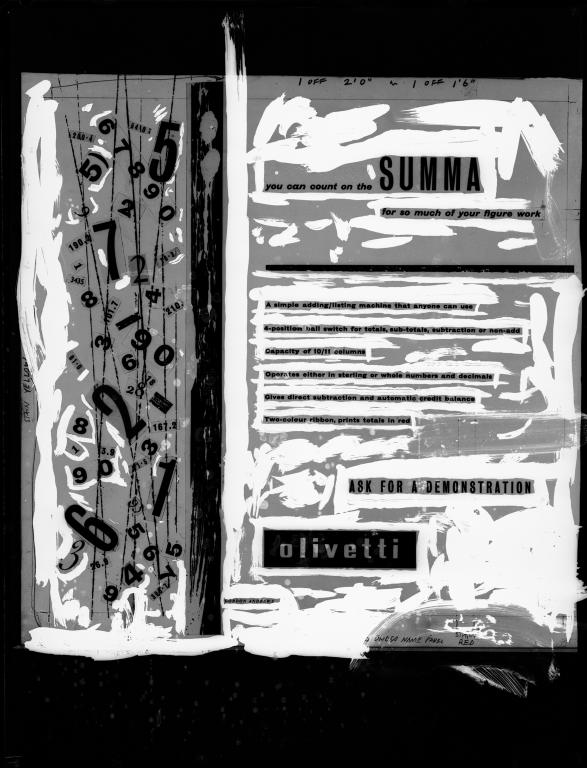 Advertisement for Olivetti designed by Gordon Andrews