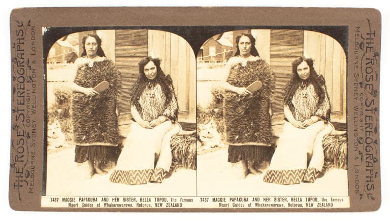 Powerhouse Collection - Stereograph of Maggie Papakura and Bella