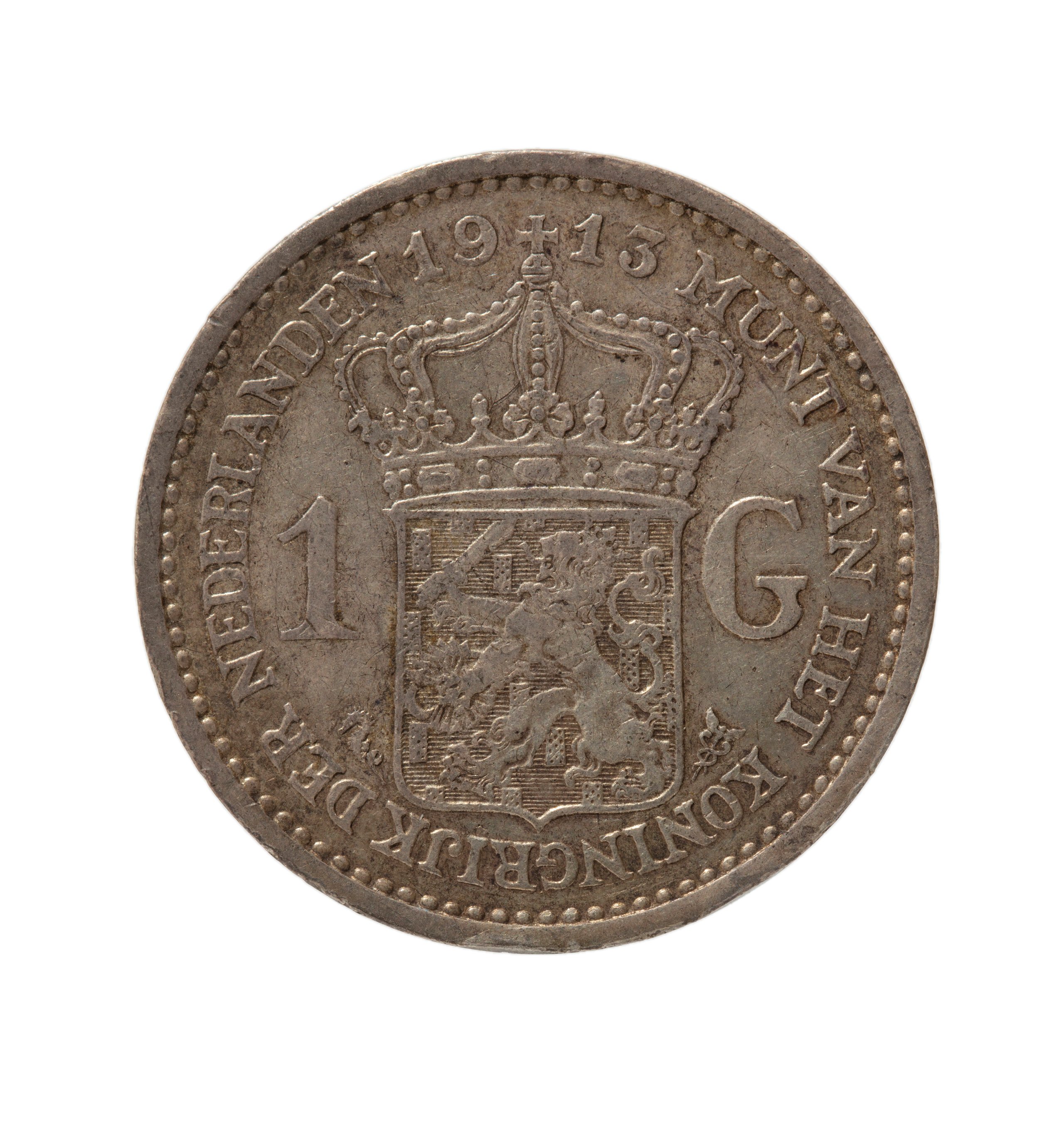 Dutch One Guilder coin