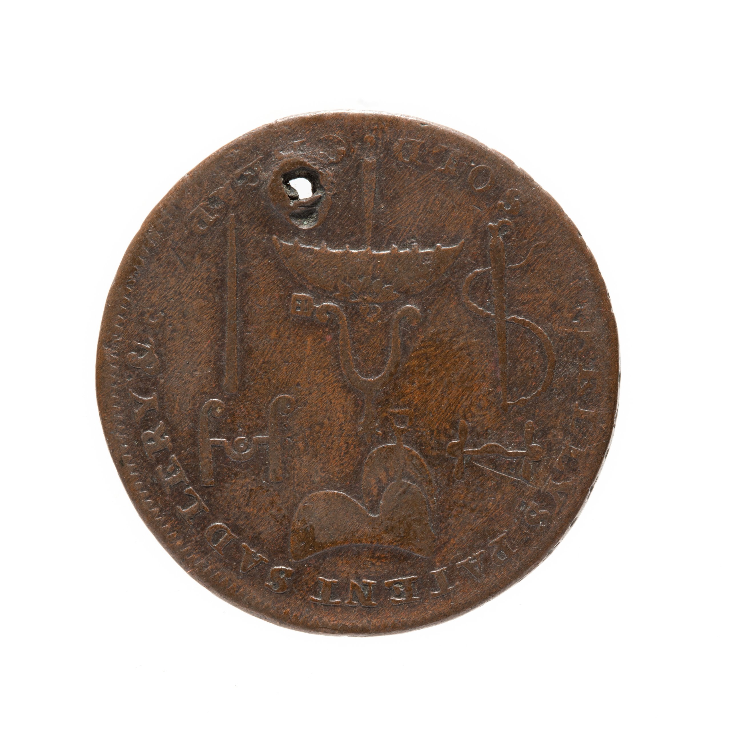English Halfpenny token for Kelly's Patent Saddlery