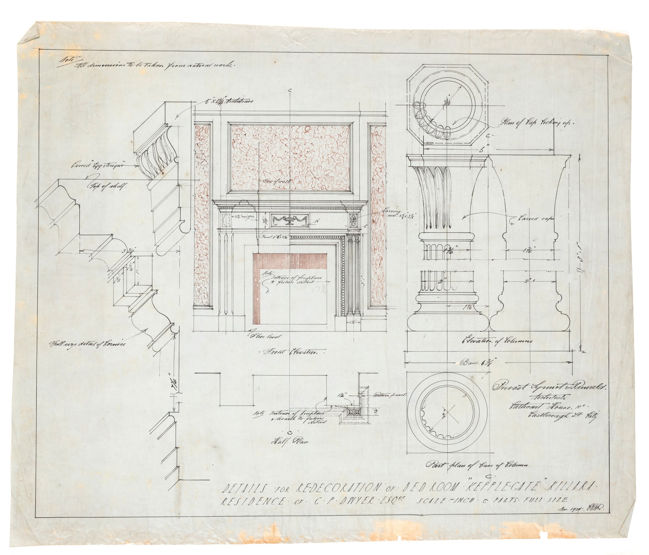 Fireplace Drawing Details