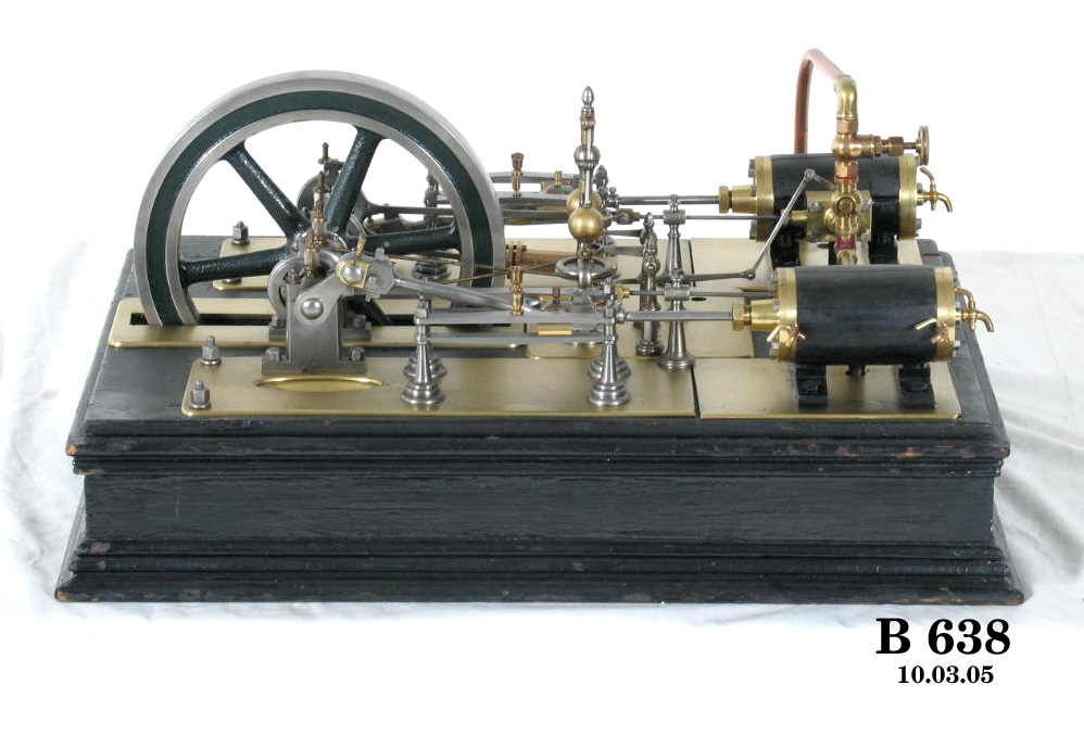 Model of a stationary steam engine from the early 20th century