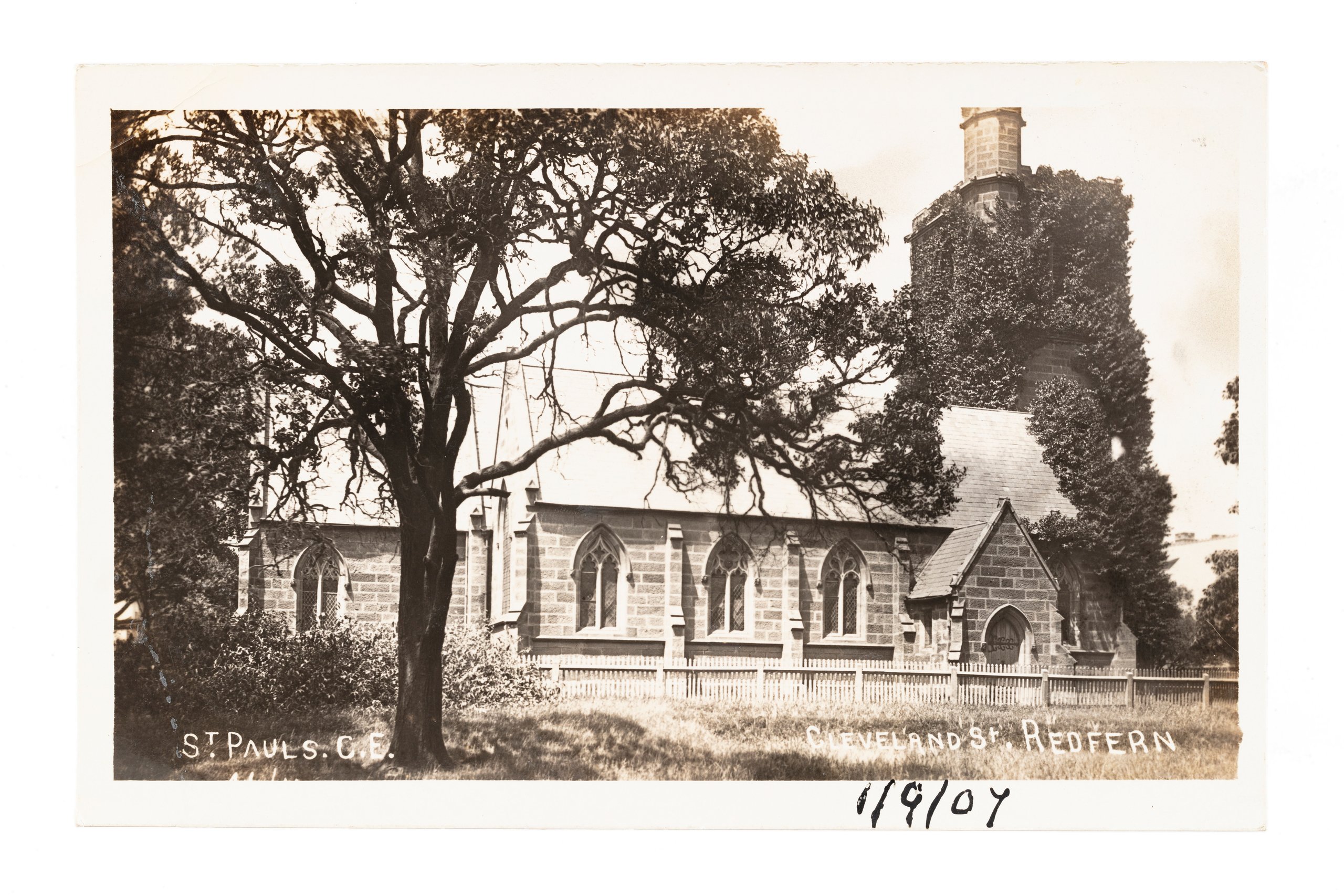 Postcard 'St Paul's Church of England Cleveland St, Redfern'